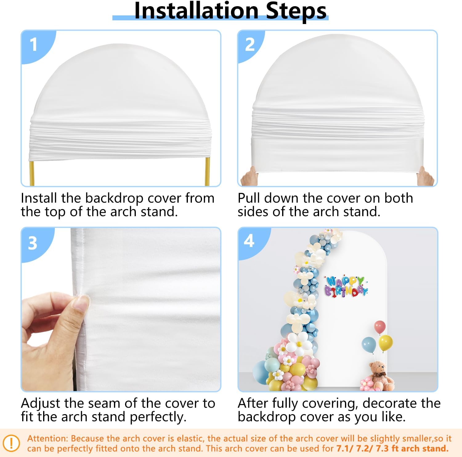 Thumbnail 6 de Hemmotop Spandex Arch Backdrop Cover