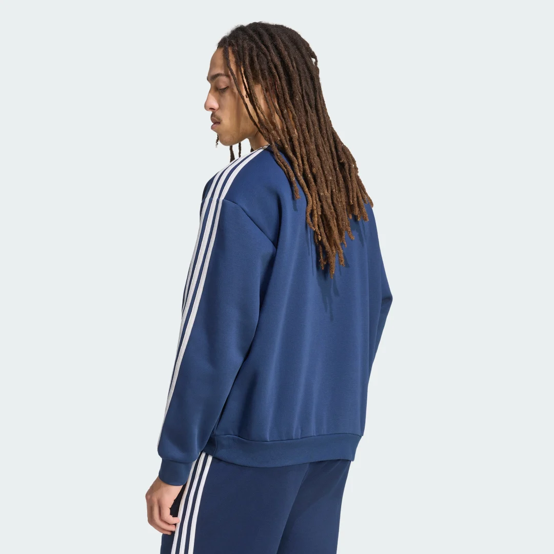 Thumbnail 1 de Sudadera de cuello redondo holgada Adicolor 3 Stripes de Adidas — Azul