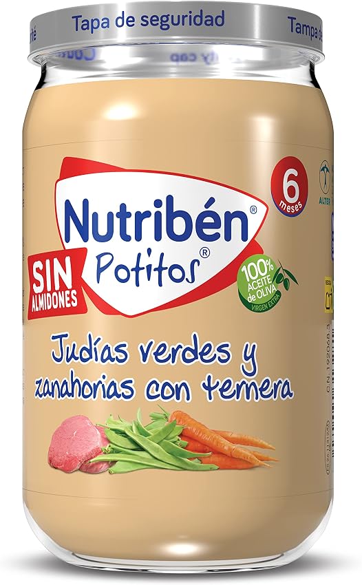 Detalle de Nutribén Potitos Ternera y Verduras, 6 x 235g 🥕