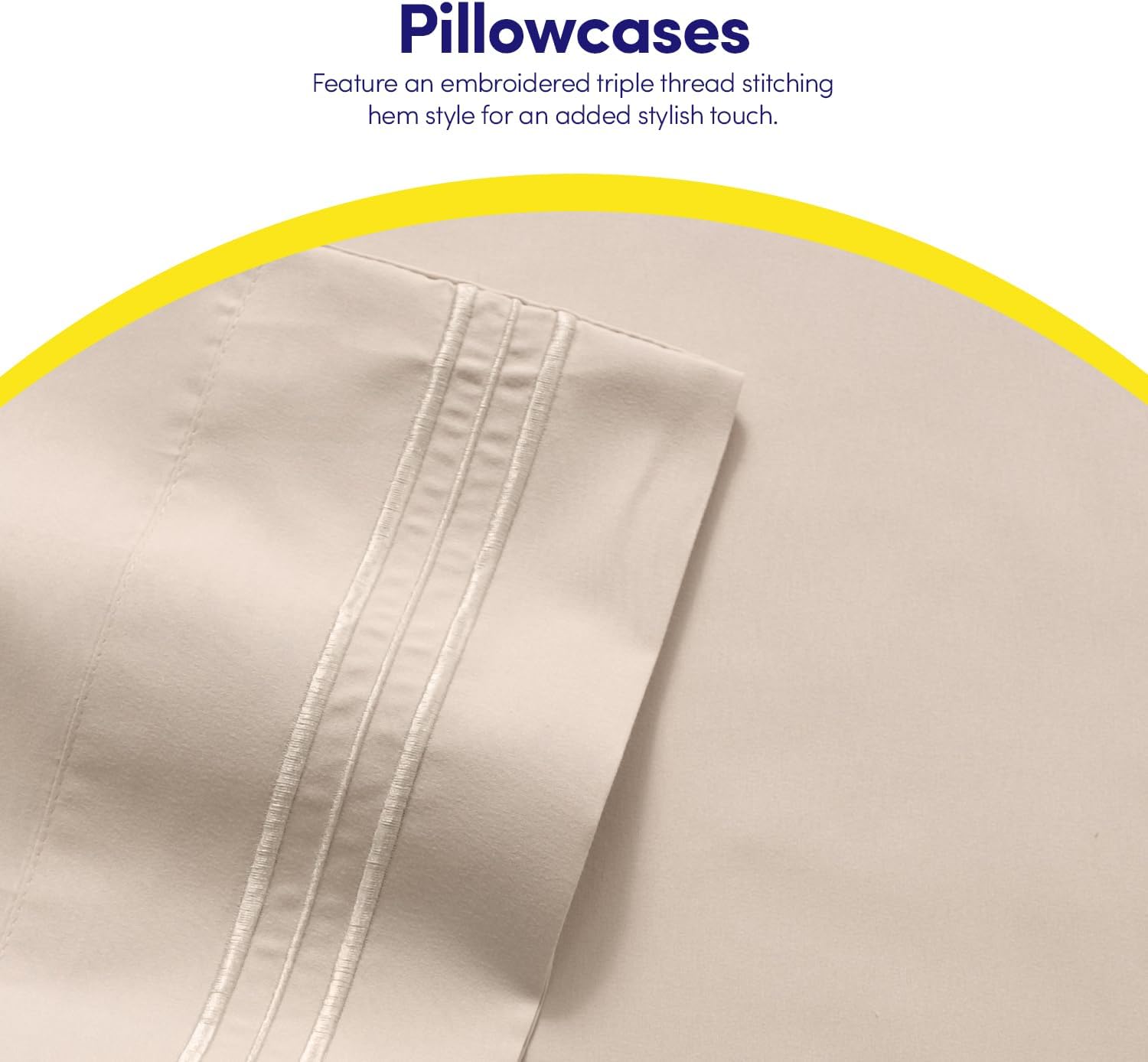 Thumbnail 6 de Sweet Home Collection 1500 Supreme Collection Queen Sheet Sets (Beige Cream) with Deep Pocket Elastic Corners