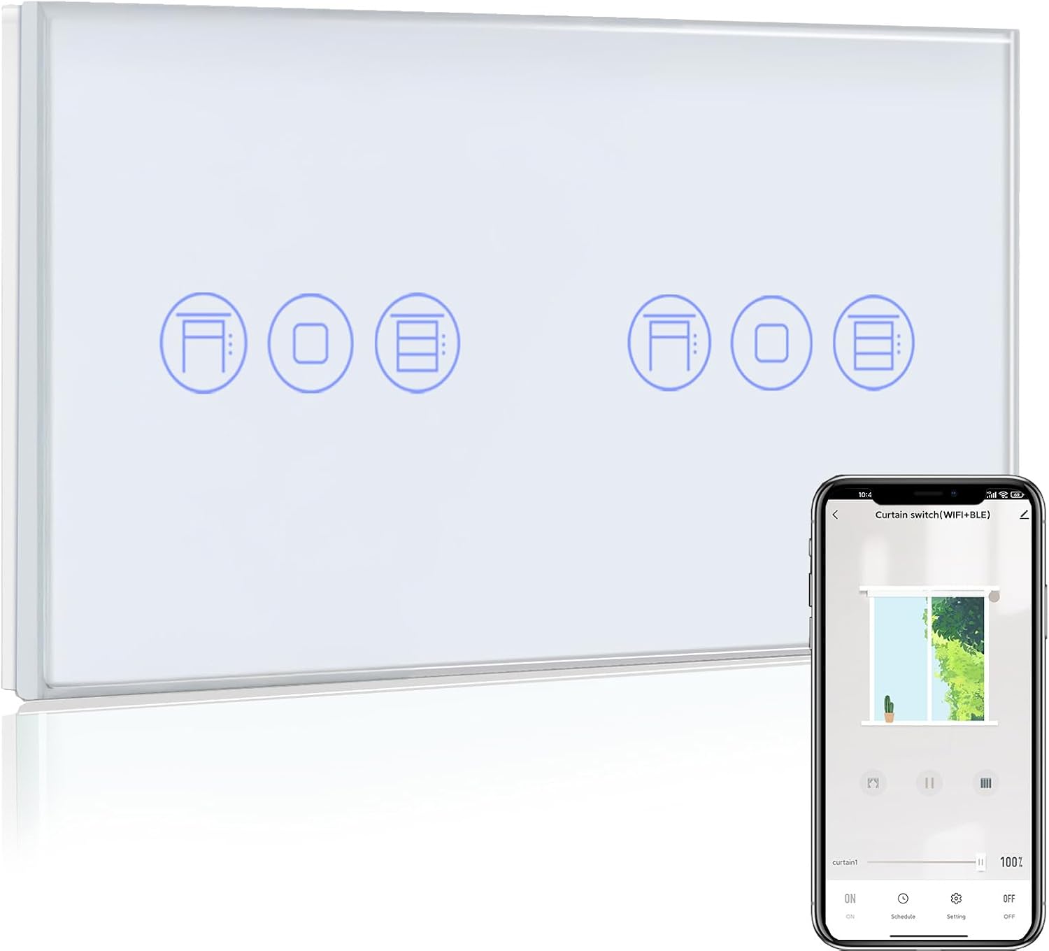 Detalle de BSEED Doppel Smart Rolladenschalter 🔌