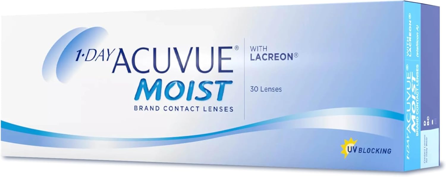 Detalle 1 de ACUVUE MOIST 1-Day Tageslinsen – für empfindliche Augen, -7,5 dpt, BC 9, 30 Linsen