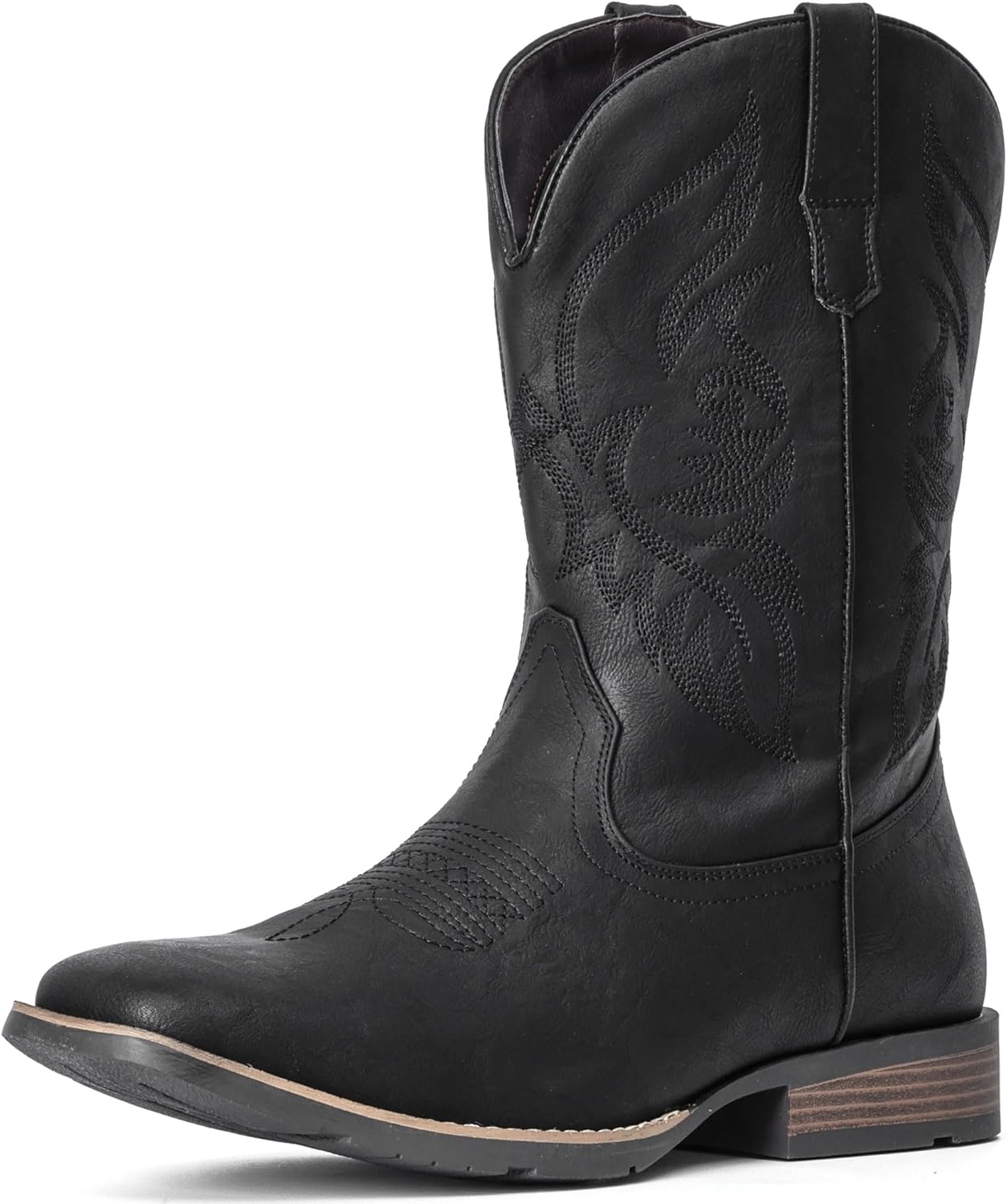 Detalle de IUV Cowboy Boots for Men: Square Toe Western Boot with All-Day Comfort and Slip-Resistant Sole
