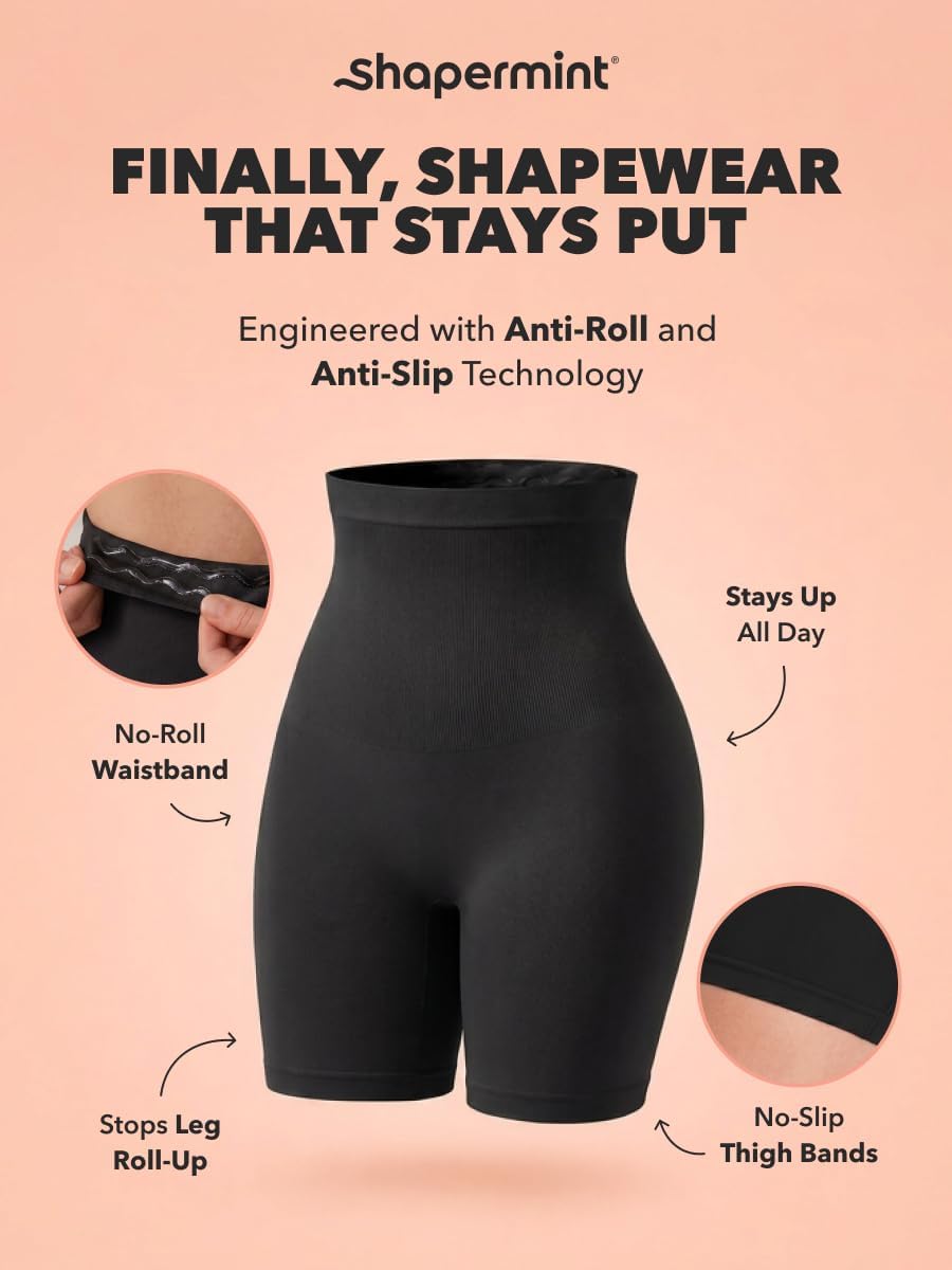 Detalle de EMPETUA Shapermint High-Waist Shaping Shorts for Waist Control (S to Plus) by SHAPERMINT