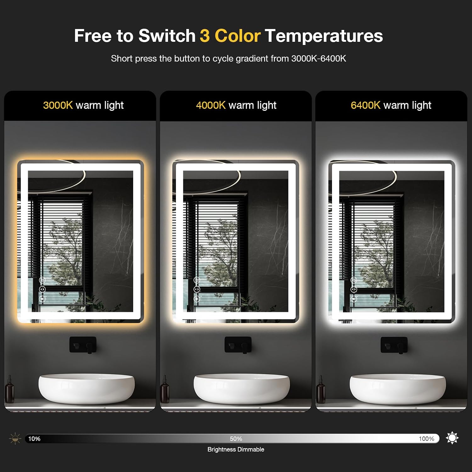 Detalle de Miskerm LED Bathroom Mirror 48 x 30 in.