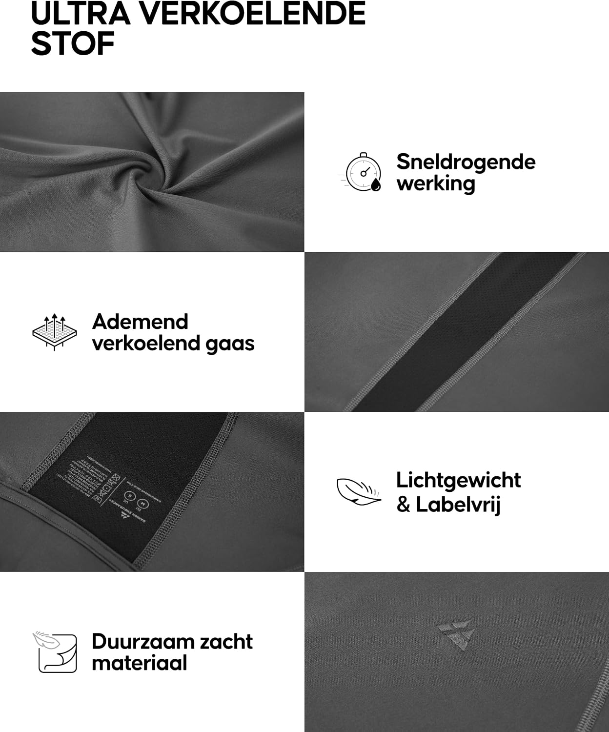 Thumbnail 2 de DANISH ENDURANCE Compressietop voor heren, lange mouw, 2-pack met mesh