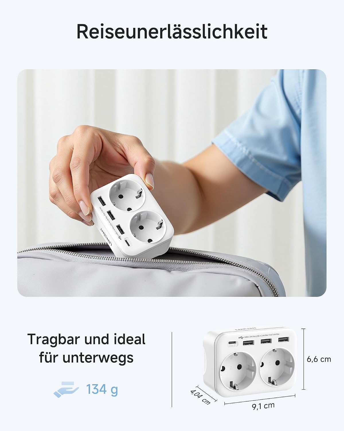 Thumbnail 4 de LENCENT Reiseadapter Typ B 6-in-1