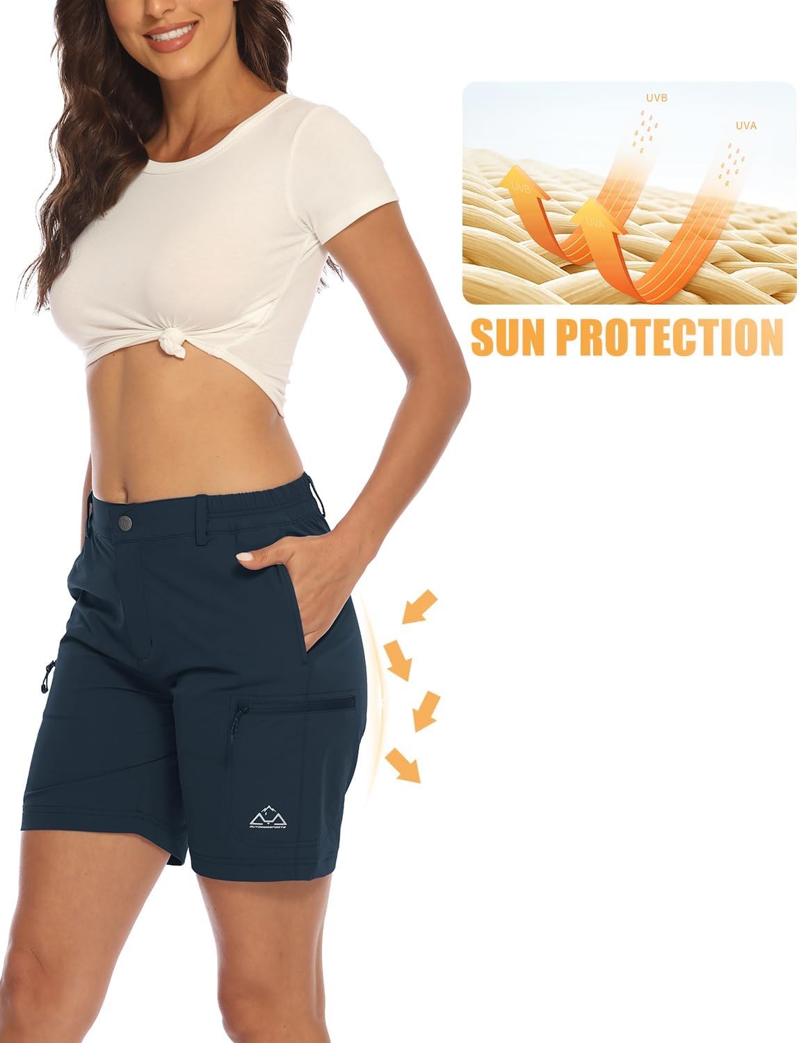 Thumbnail 2 de donhobo Women's Walking Hiking Shorts – Lightweight Quick-Dry Cargo Shorts for Outdoor Activity