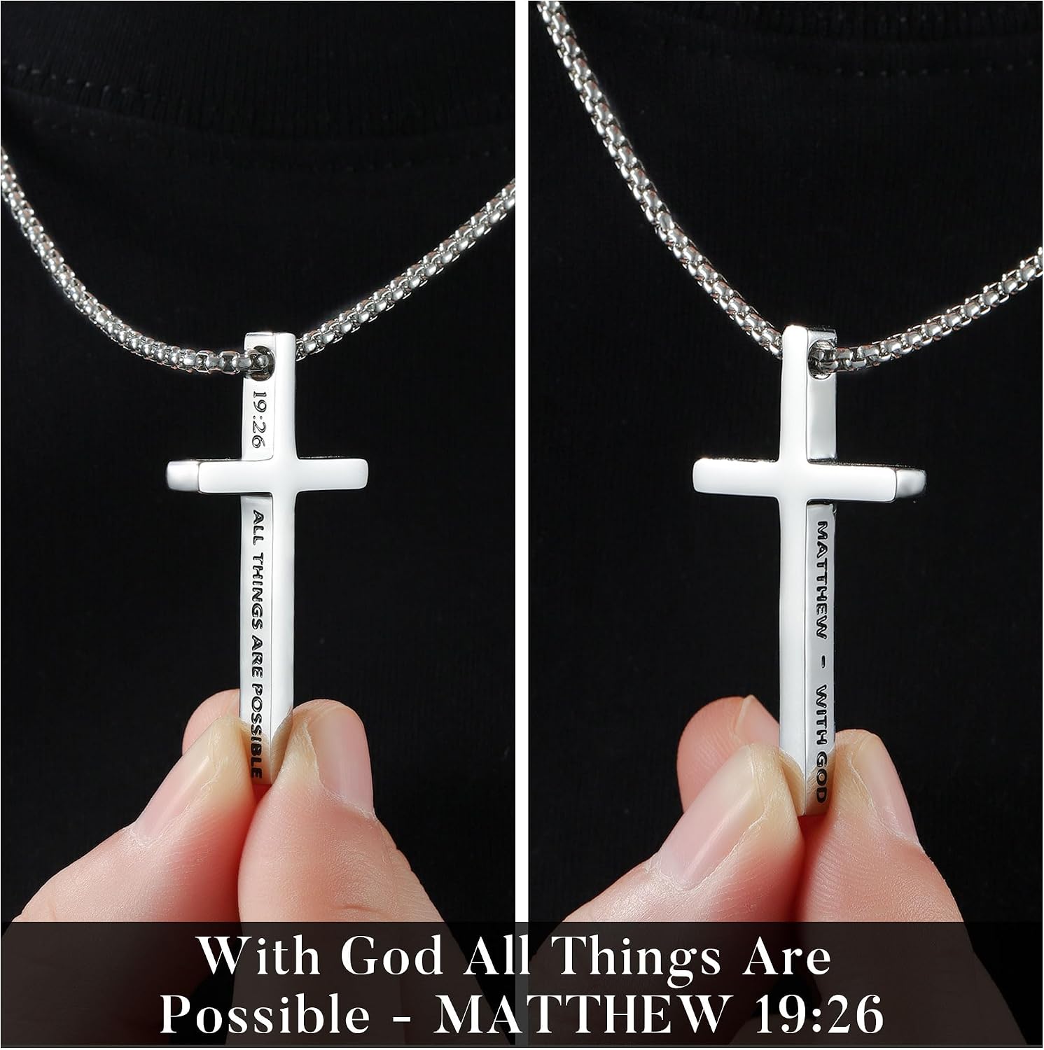 Detalle 2 de Ursteel Cross Necklace 45.6mm
