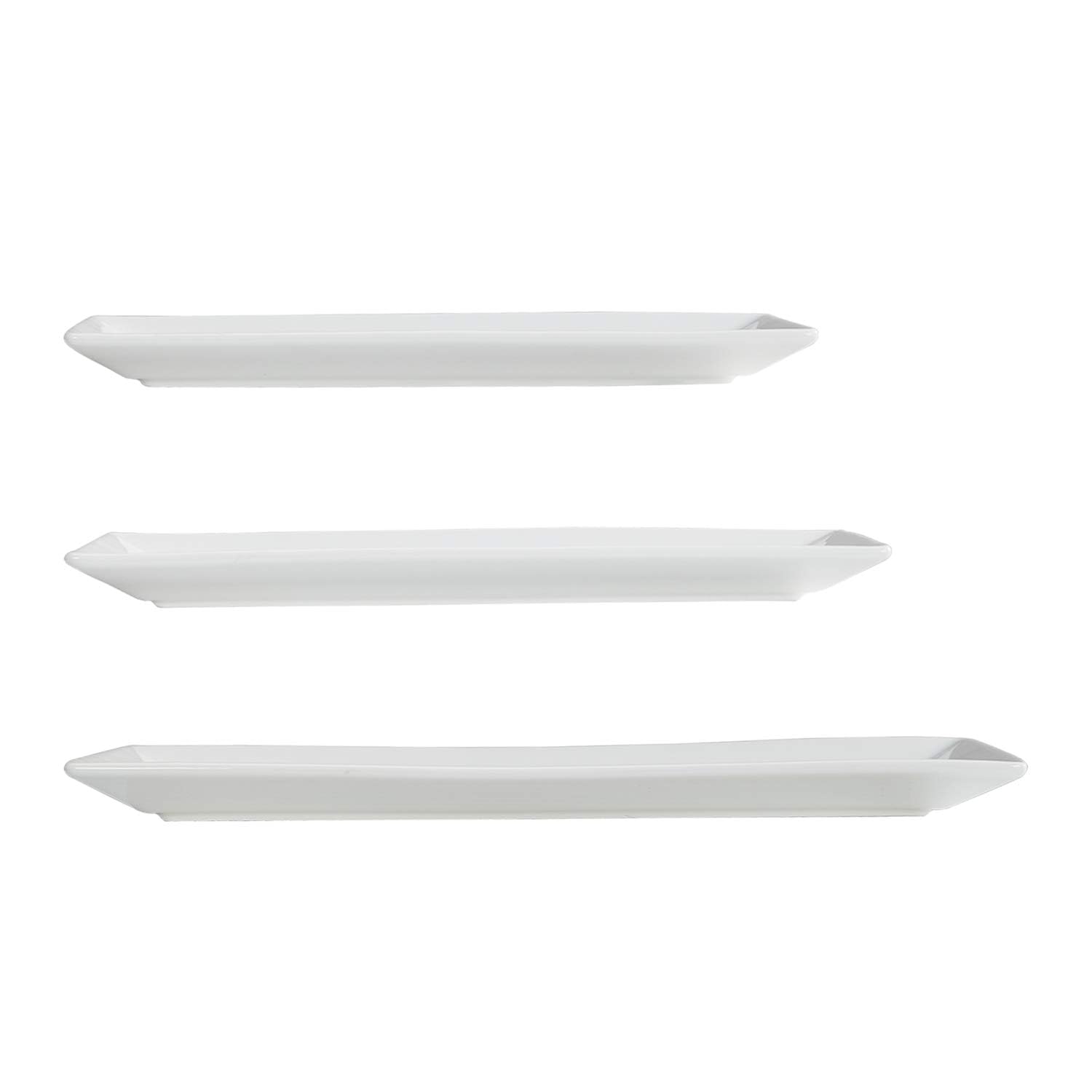 Thumbnail 3 de Amazon Basics Party-Servierteller Dessert-Set (3-teilig) aus Porzellan, weiß