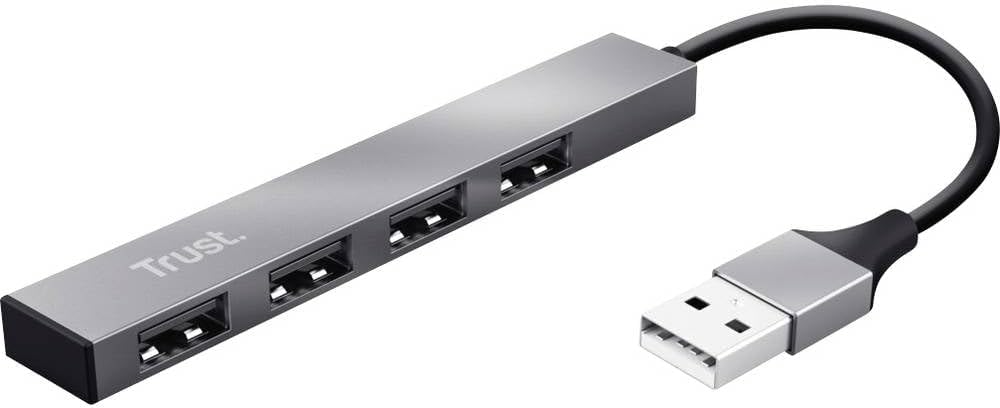 Detalle 2 de Trust Halyx Mini USB Hub – Aluminium, 4 Ports, USB 2.0