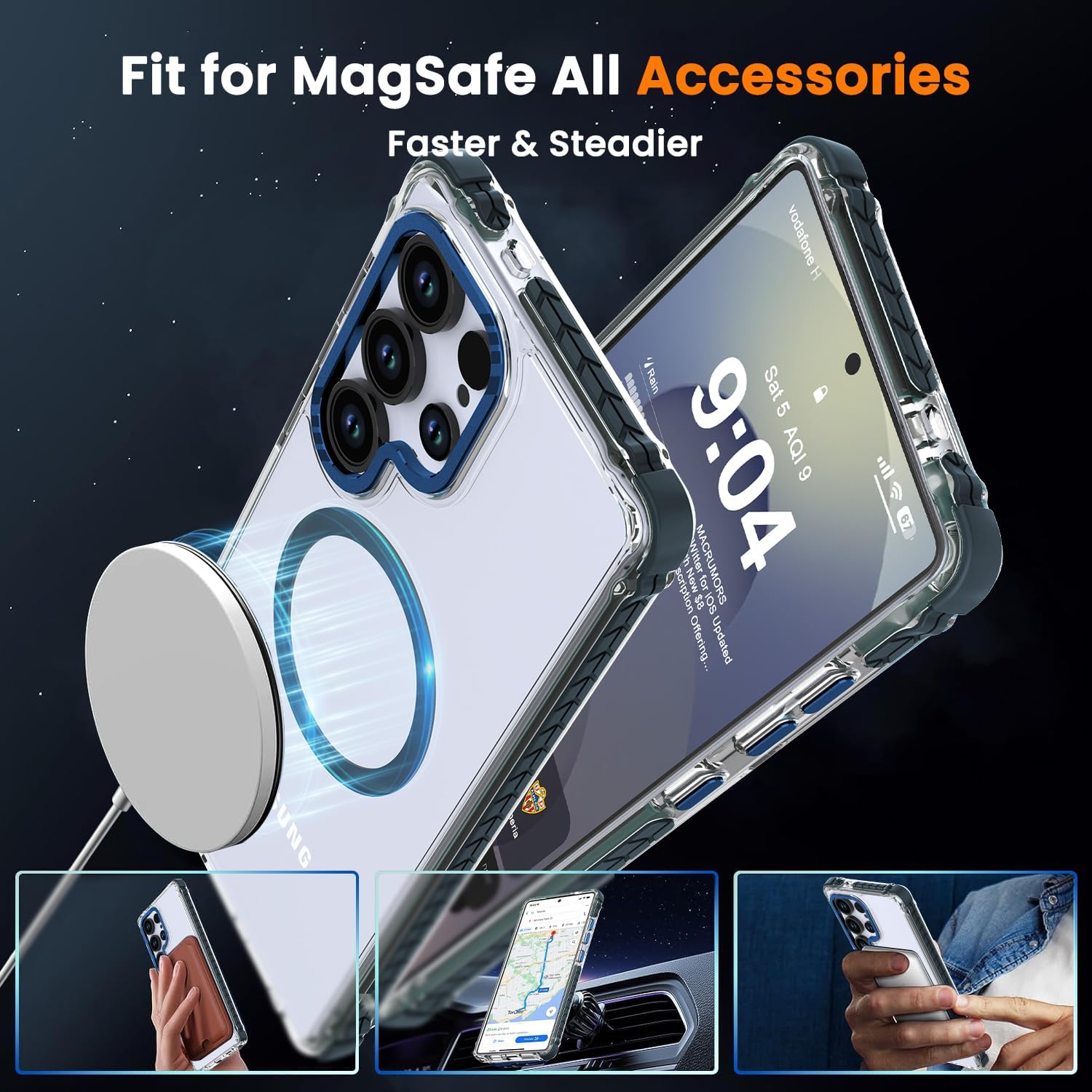 Thumbnail 4 de DEERLAMN Strong Magnetic Case for Galaxy S25 Ultra 6.9-Inch