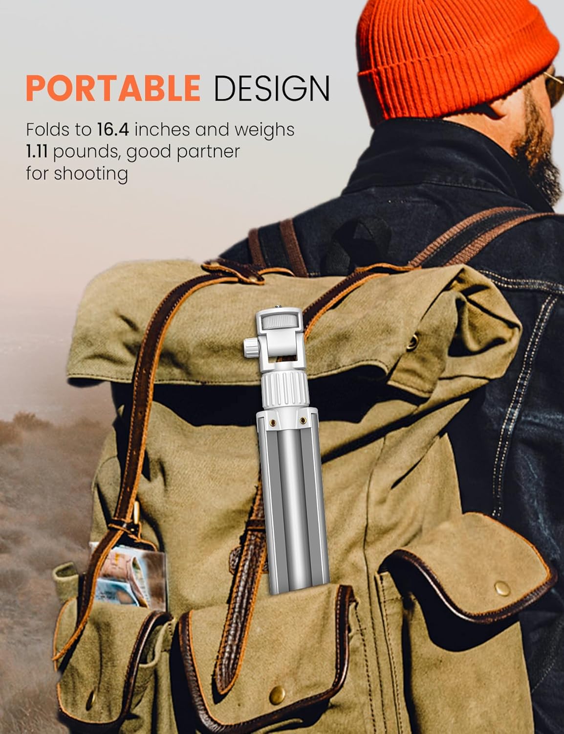 Thumbnail 4 de 210cm Handy Stativ für Smartphone mit Bluetooth-Fernauslöser – Aluminium, 30-cm-Basis & 1/4”-Gewinde