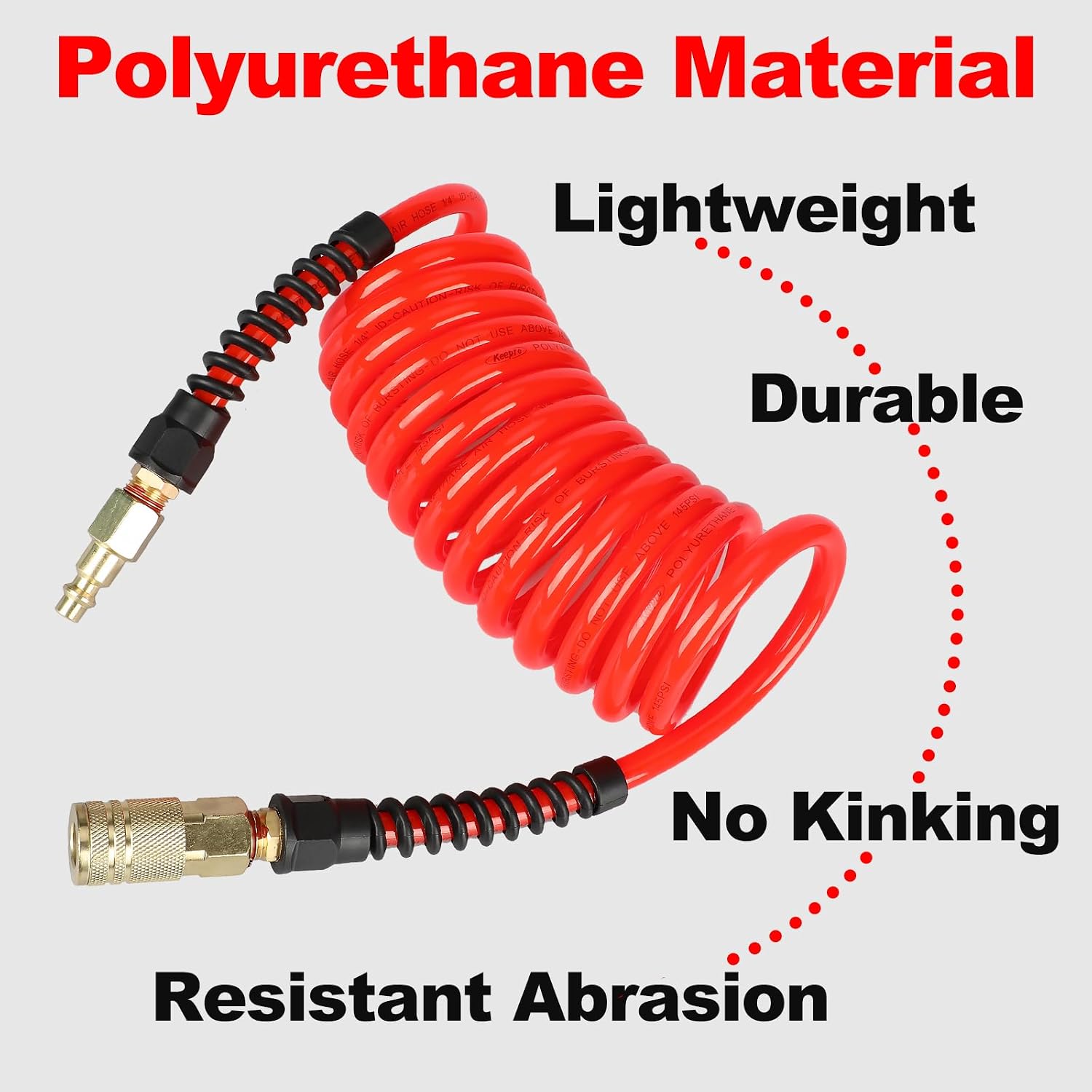 Detalle 2 de Keepro Polyurethane Air Hose, 50 Feet