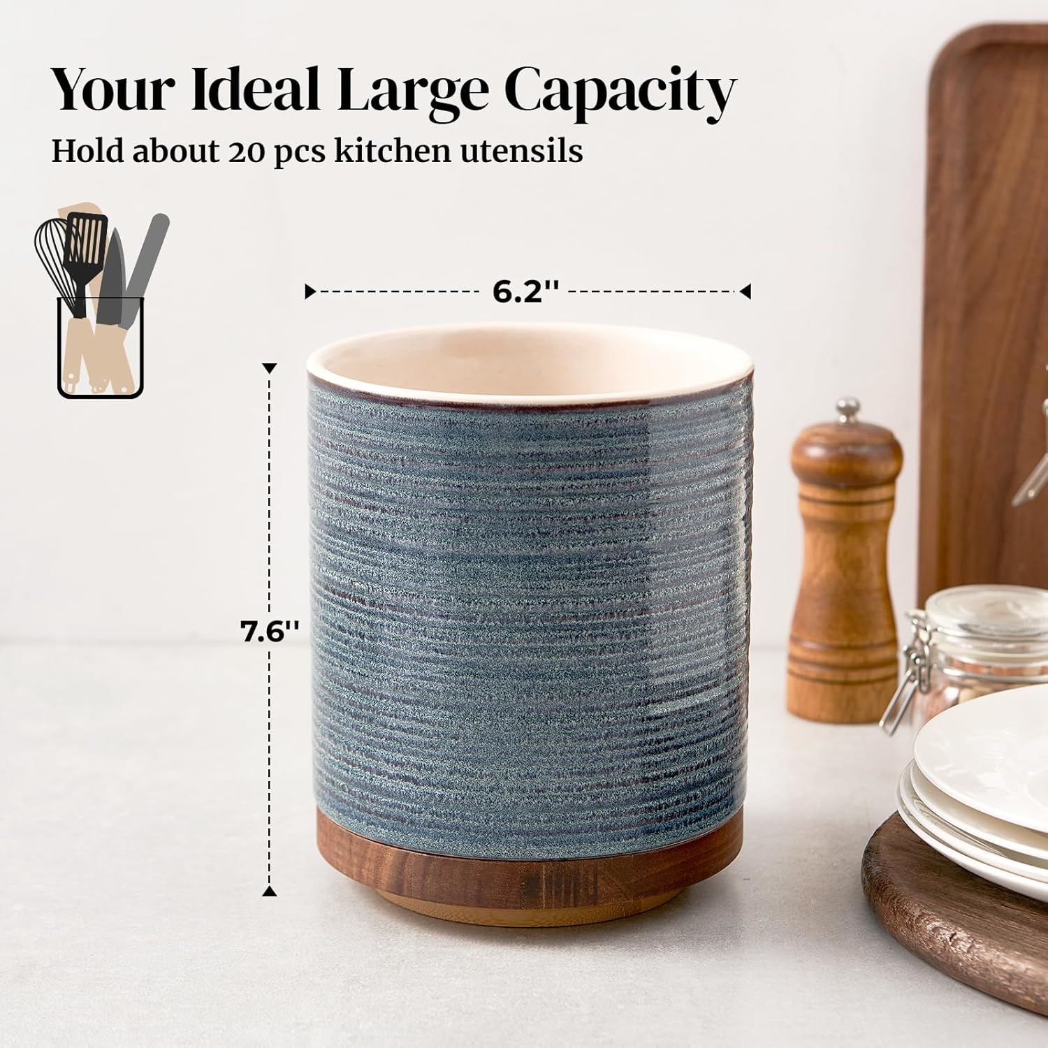 Thumbnail 1 de DOWAN 360° Rotating Extra Large Cooking Utensil Holder