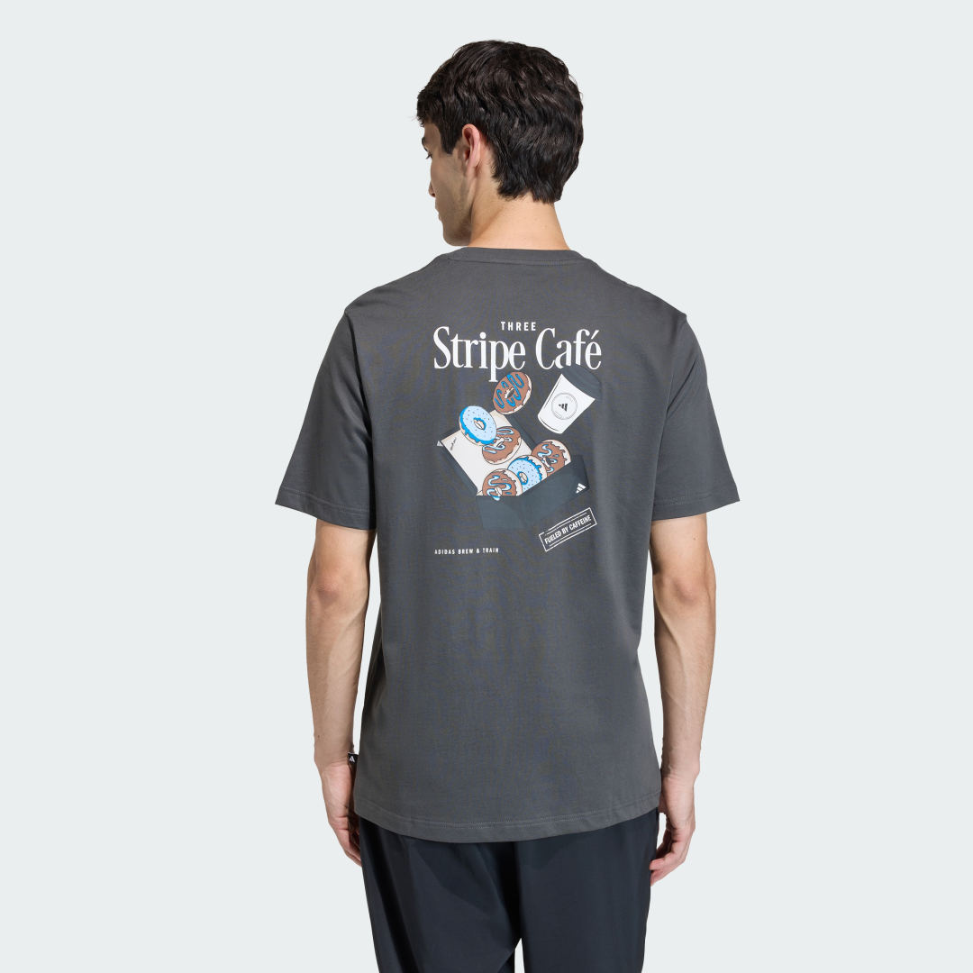 Thumbnail 1 de Camiseta estampada Coffee Café Donut Box de Adidas — Gris