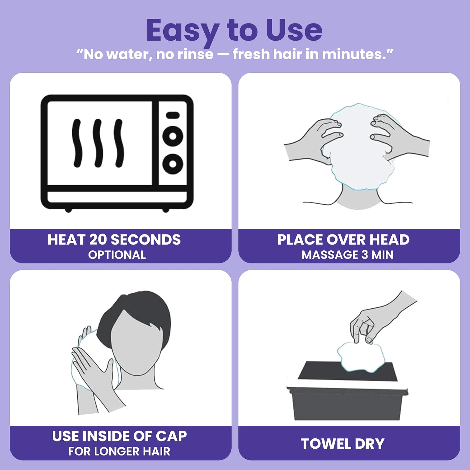 Thumbnail 3 de Shampoo cap for bedridden care, 5 pack