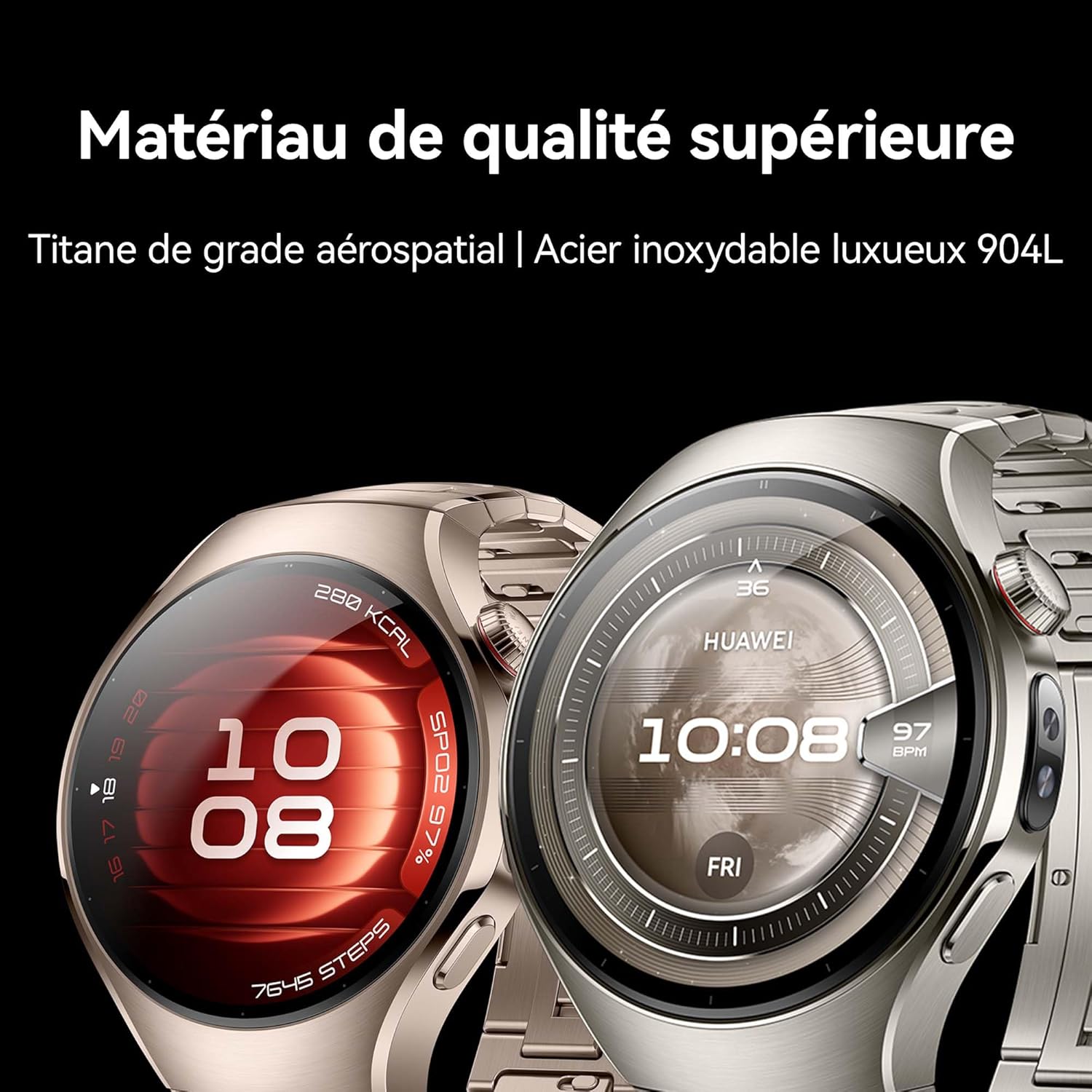 Thumbnail 3 de HUAWEI Watch 5 46 mm – montre connectée eSIM, ECG et capteur X-TAP avec Smart Gestures (noir)