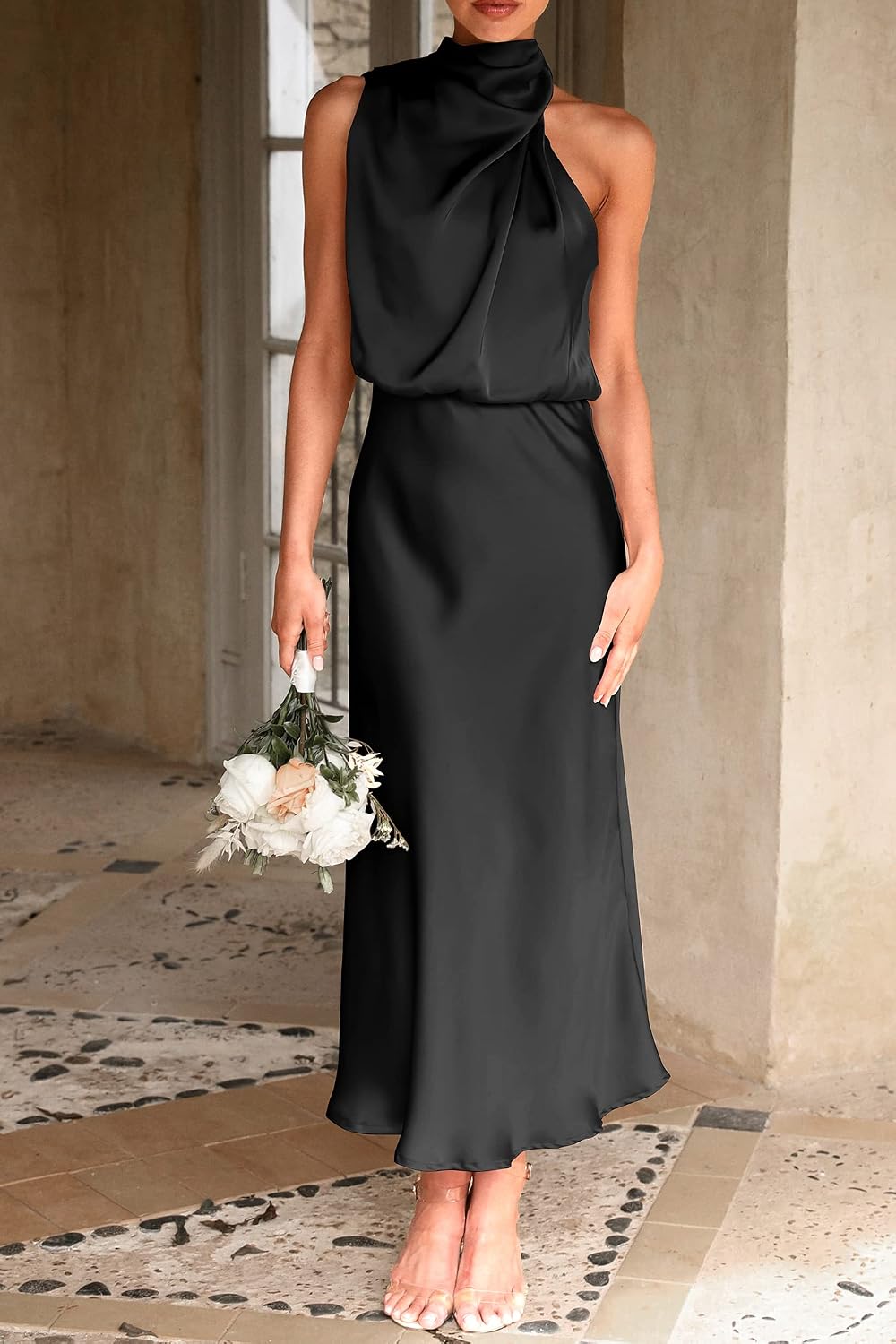 Thumbnail 4 de PRETTYGARDEN Women's 2026 Satin Maxi Dress