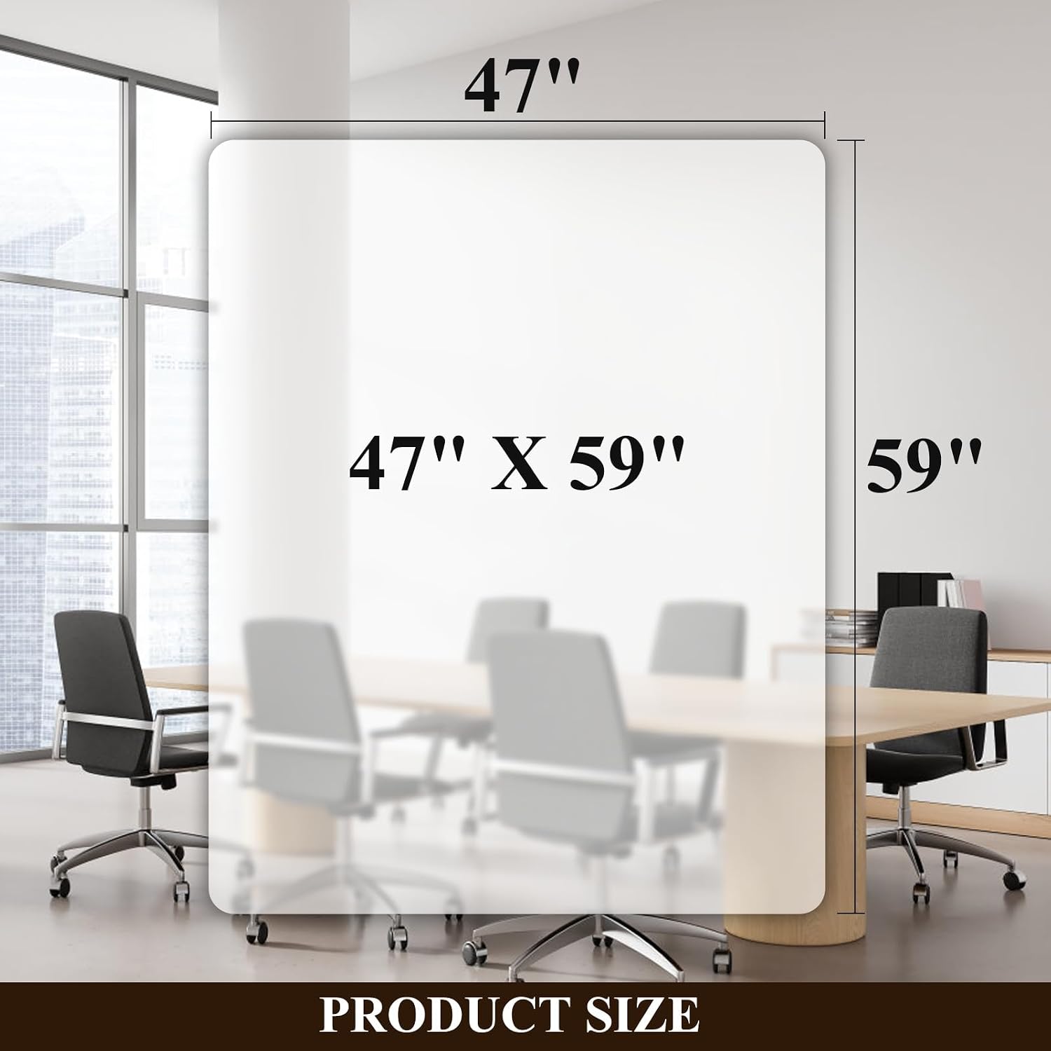 Detalle 2 de ShareWin Bürostuhl Unterlage 120×150 cm Bodenschutzmatte
