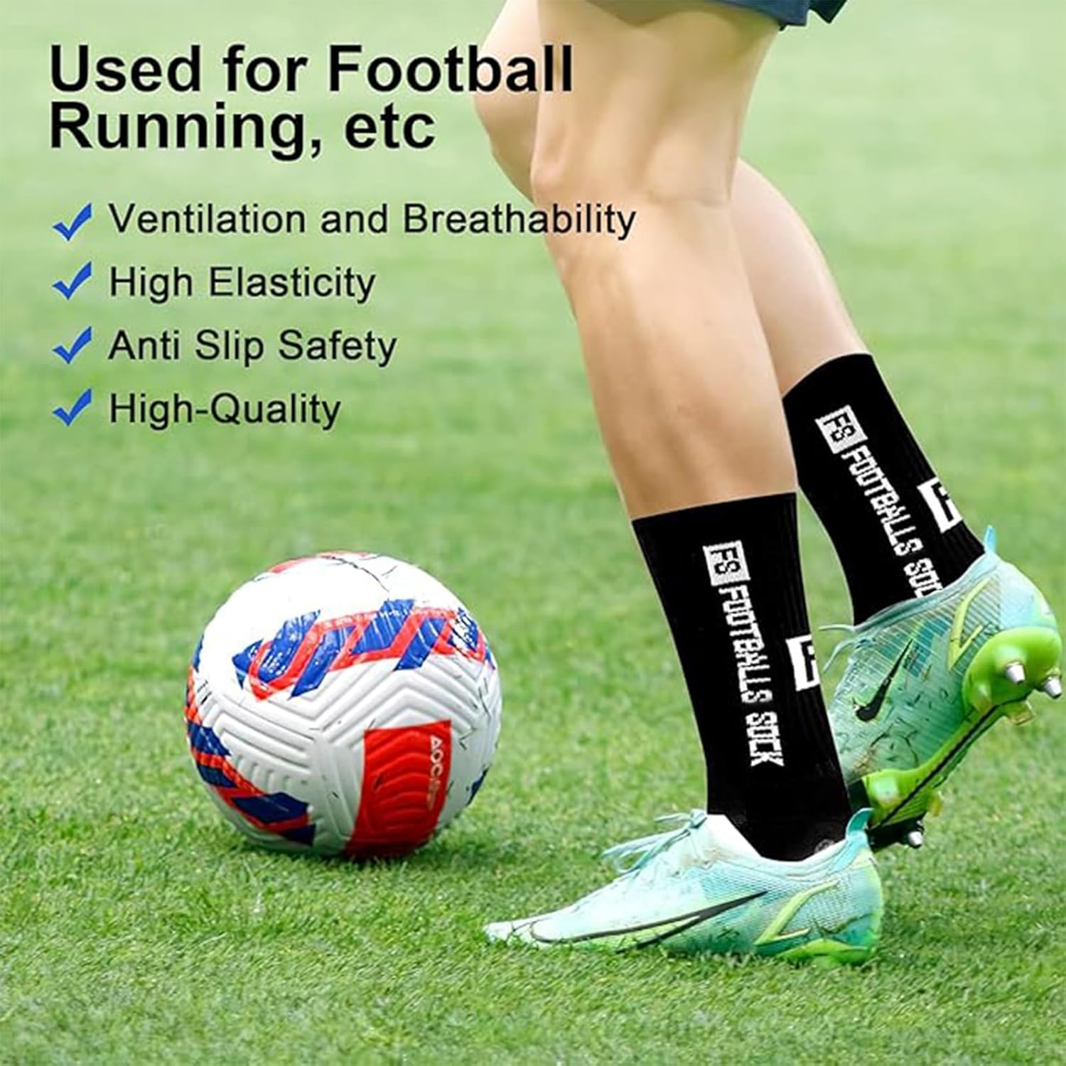 Thumbnail 4 de AVABEST Fußballsocken Herren 2 Paar Grip