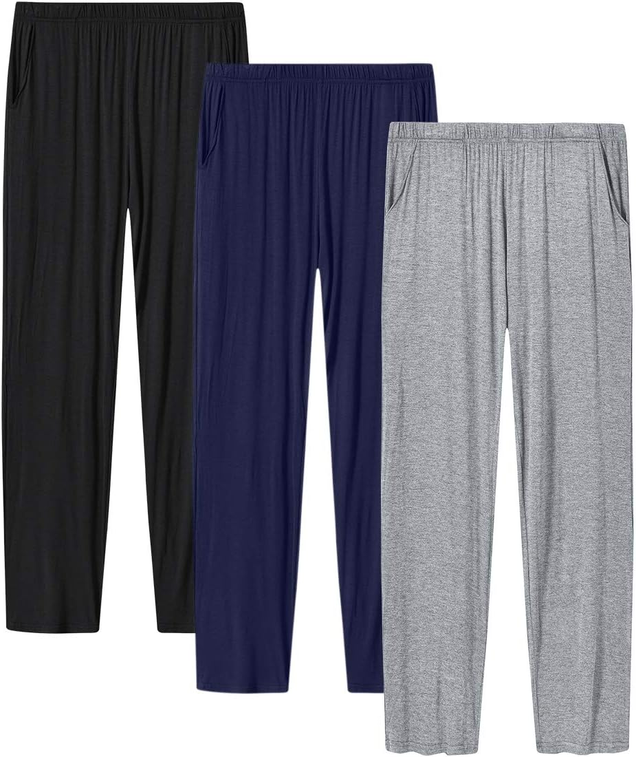 Detalle de JINSHI Women’s Modal Pajama Pants with Pockets, Soft Lightweight Elastic Drawstring Lounge Bottoms