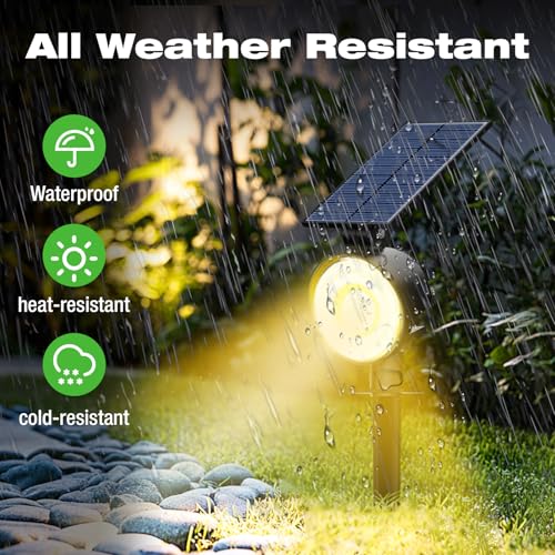 Detalle de nipify Spot Solaire Extérieur – Lot de 4, 53 LED, 3 Modes, Étanche et Réglable