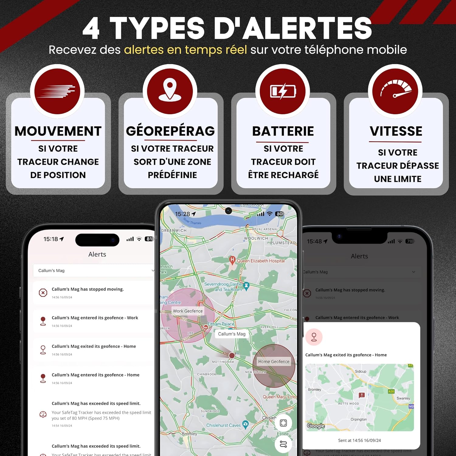 Detalle 1 de SafeTag Mag 4G traceur GPS magnétique