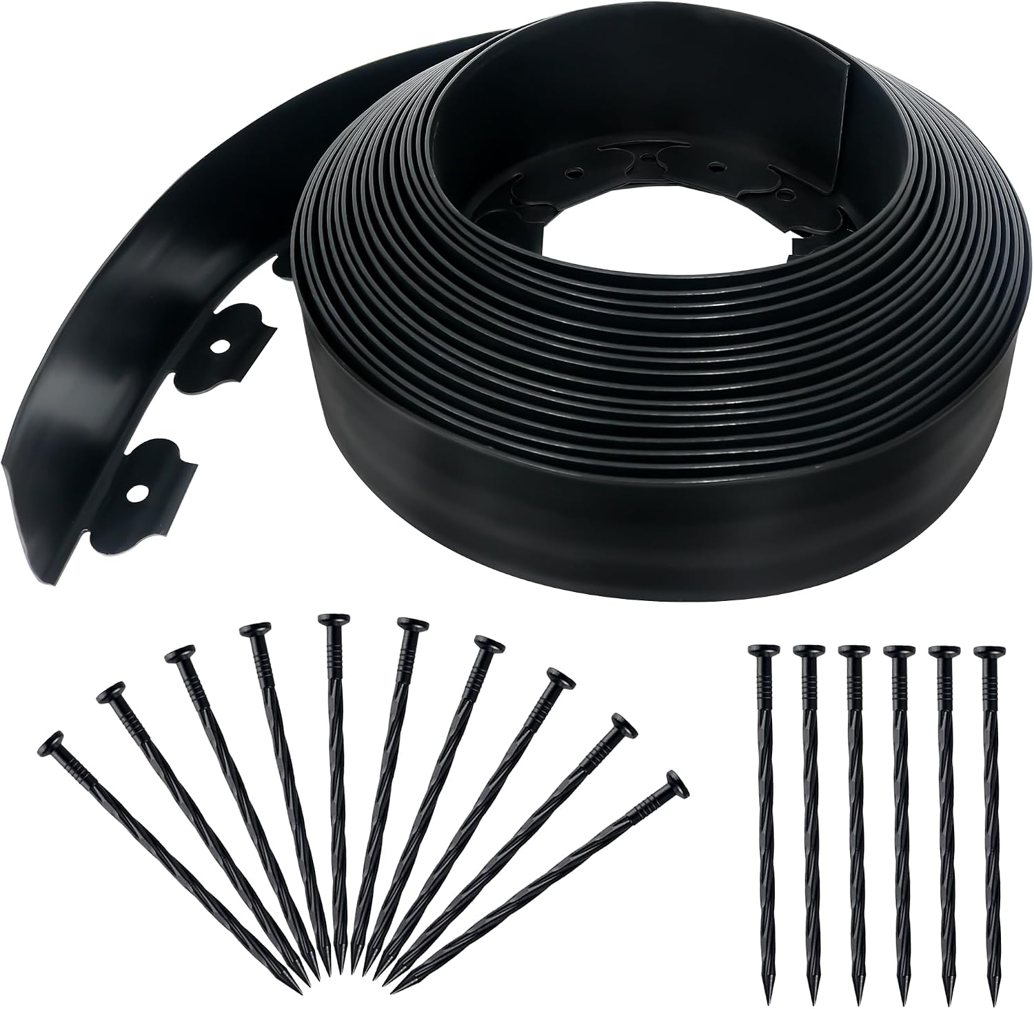 Quibbay 3.15Inch X 50FT Plastic Landscape Edging with 75 Stakes