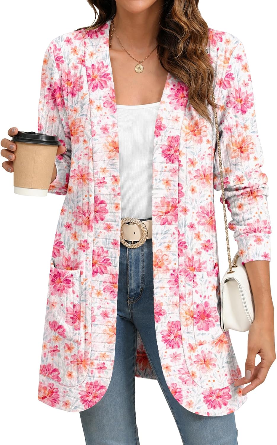 Thumbnail 5 de YSYOKOW Women's Open Front Cardigan with Pockets: Lightweight, Soft, Long Sleeve