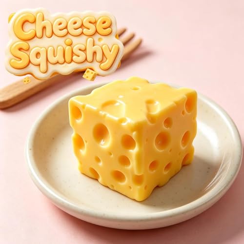 Detalle de Cheese Squishy Stress Relief Original Sensory Food Squishy – QPNGKT
