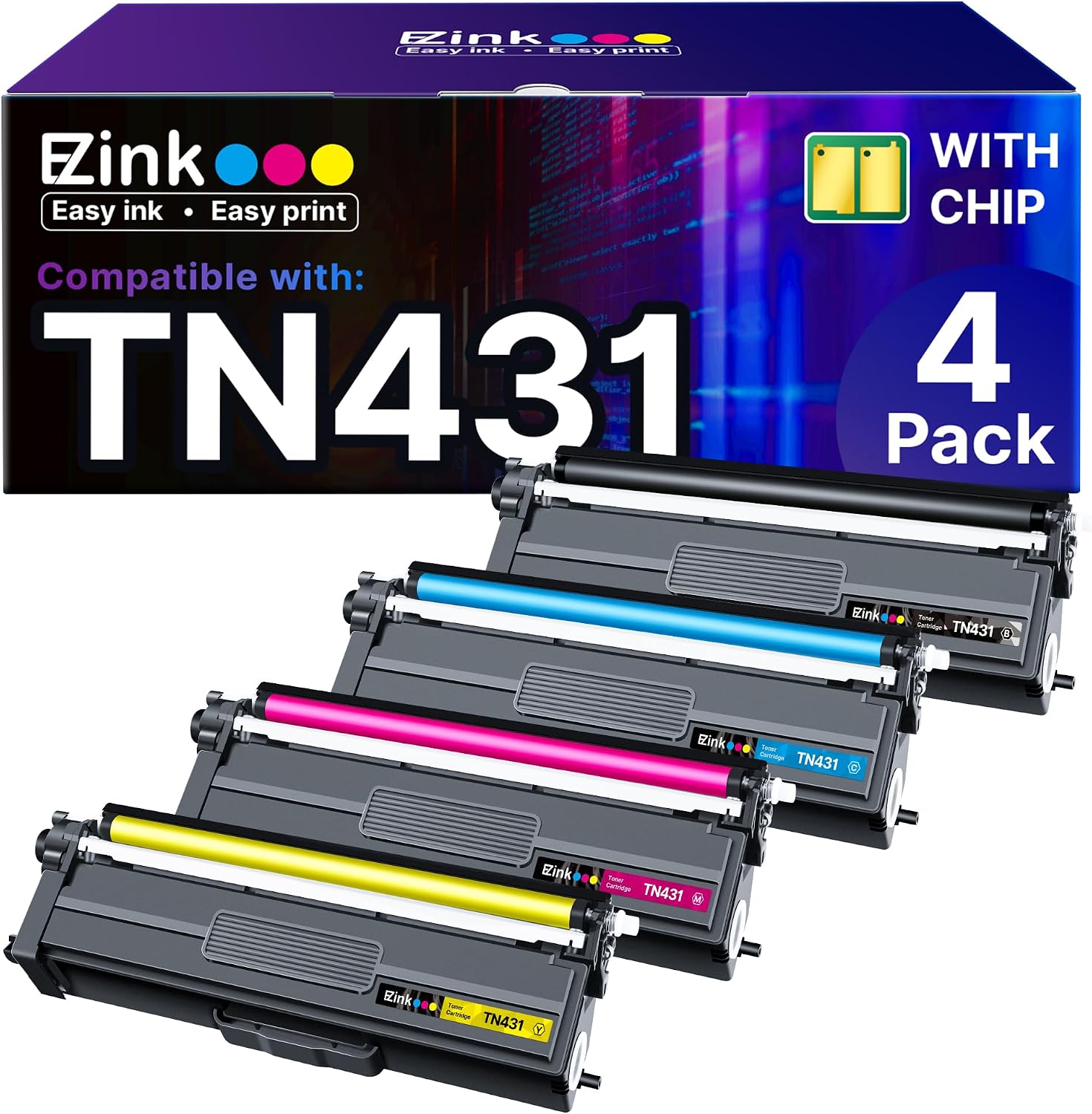Detalle de E-Z Ink Compatible Toner Cartridges TN431