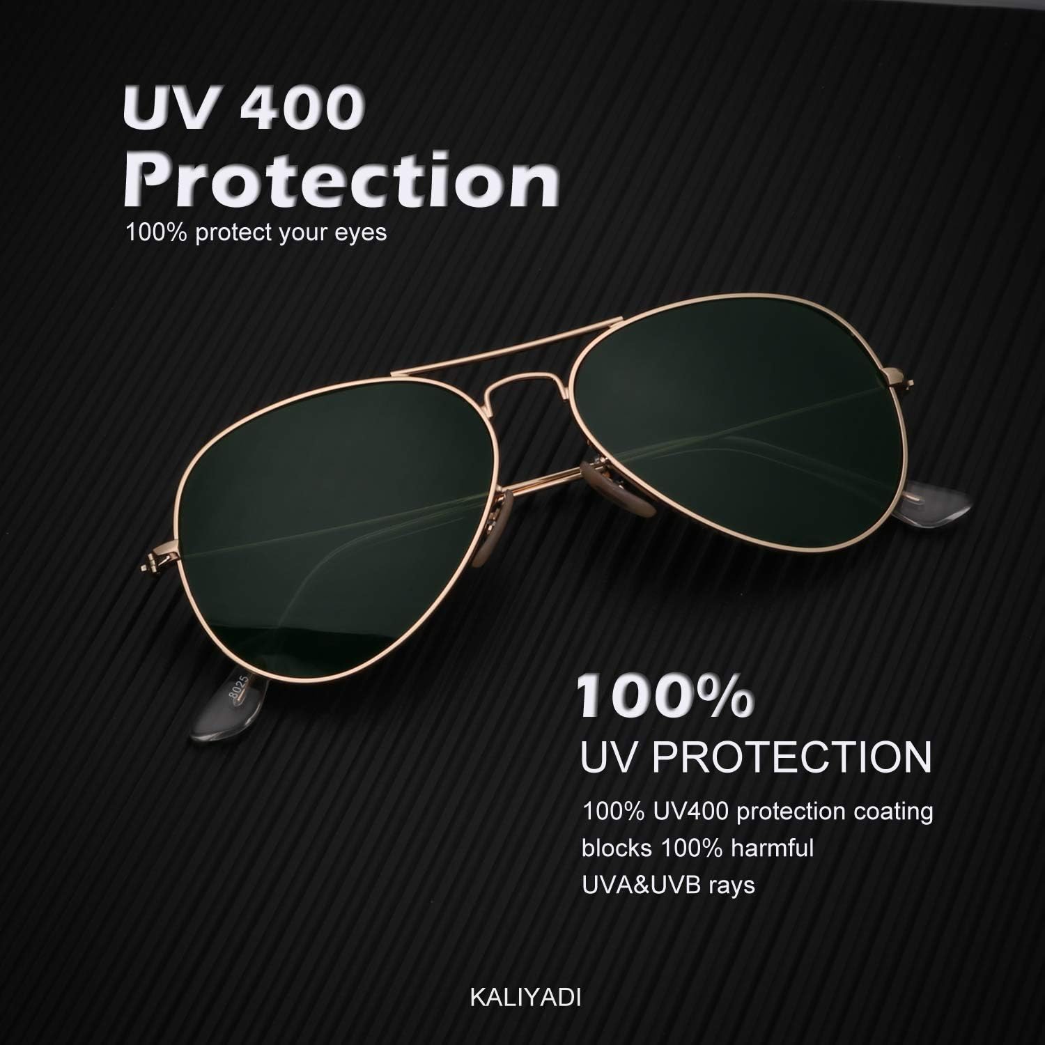 Detalle de KALIYADI Classic Aviator 3-Pack Sunglasses 🕶