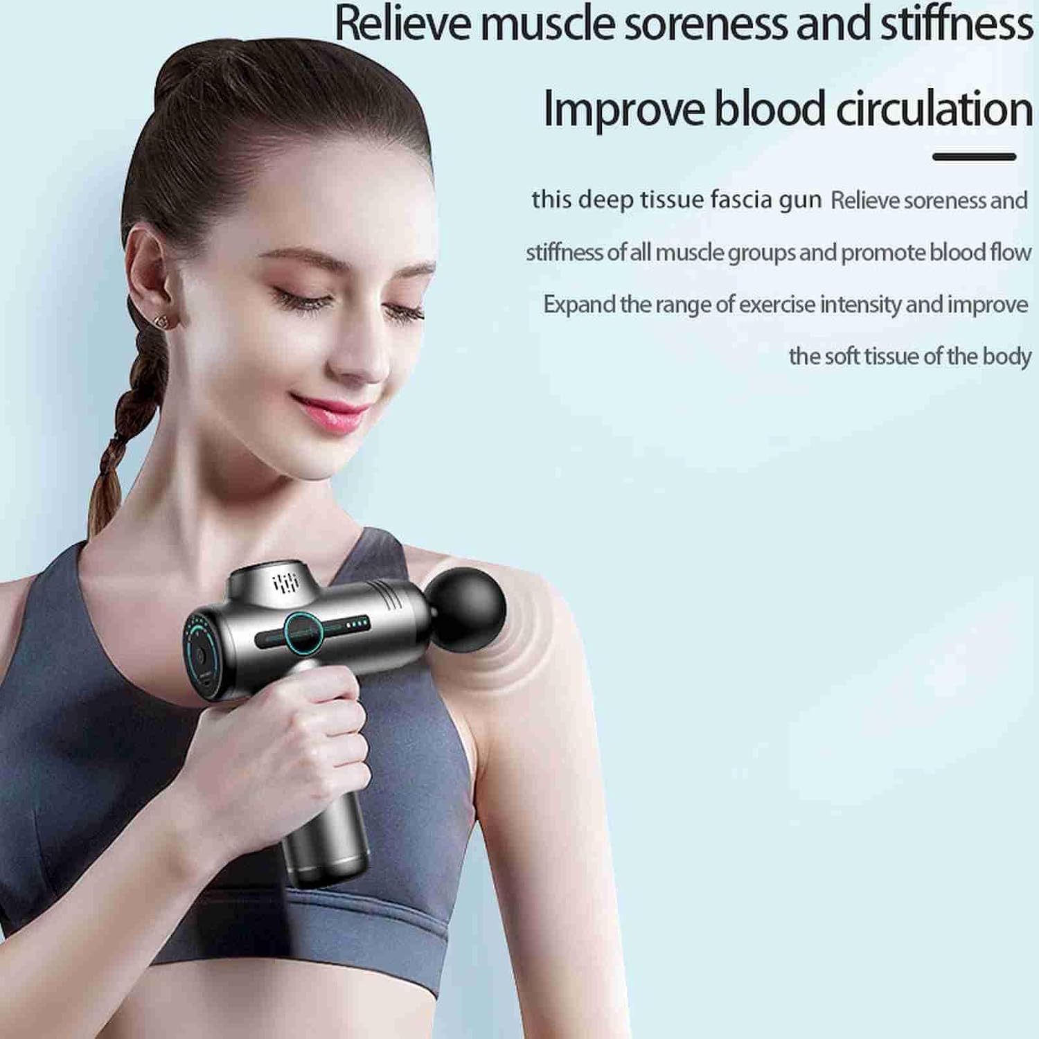 Thumbnail 6 de KUMAIGO Mini Massagepistole für Nacken & Schulter – 6 Stufen, 6 Köpfe, Ultra leise, USB‑C wiederaufladbar (Grün)