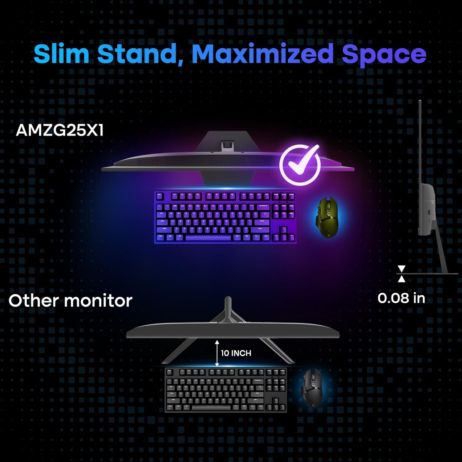 Thumbnail 6 de Amzfast AMZG25X1 25-inch Gaming Monitor (1920x1080) with 200Hz Fast IPS