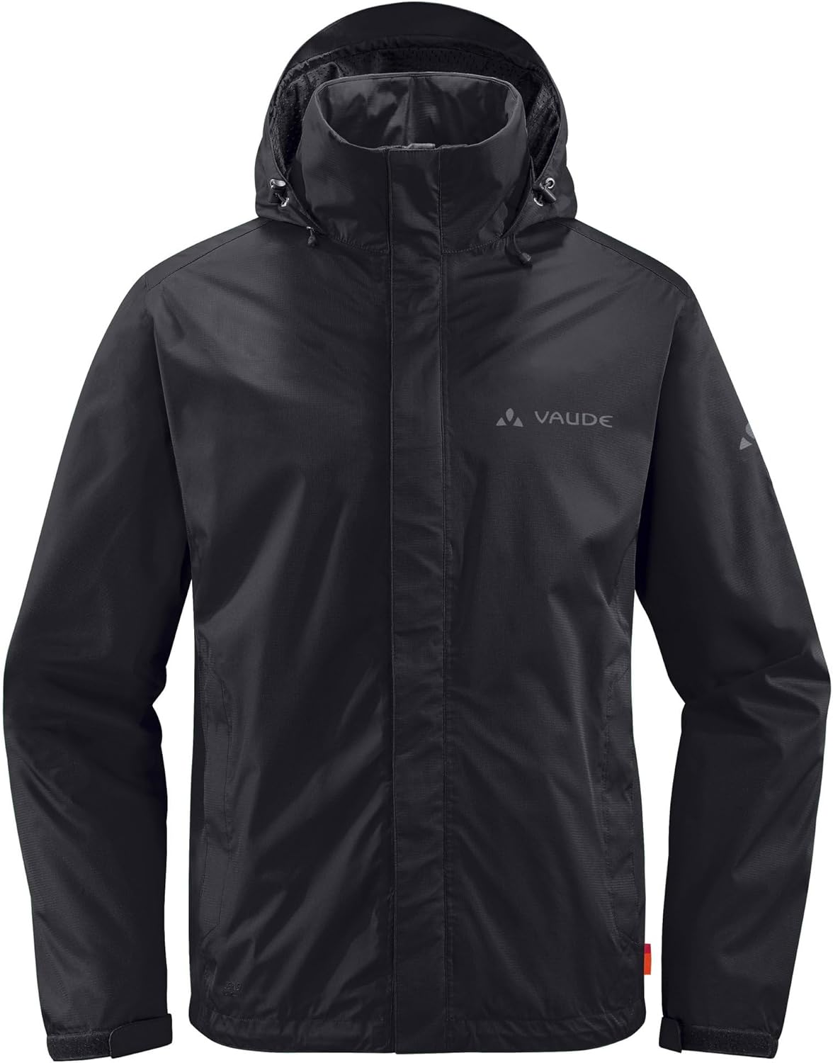 Detalle de VAUDE Escape Light Regenjacke Herren – leichte 2-Lagen-Wasserdichtjacke mit verstaubarer Kapuze