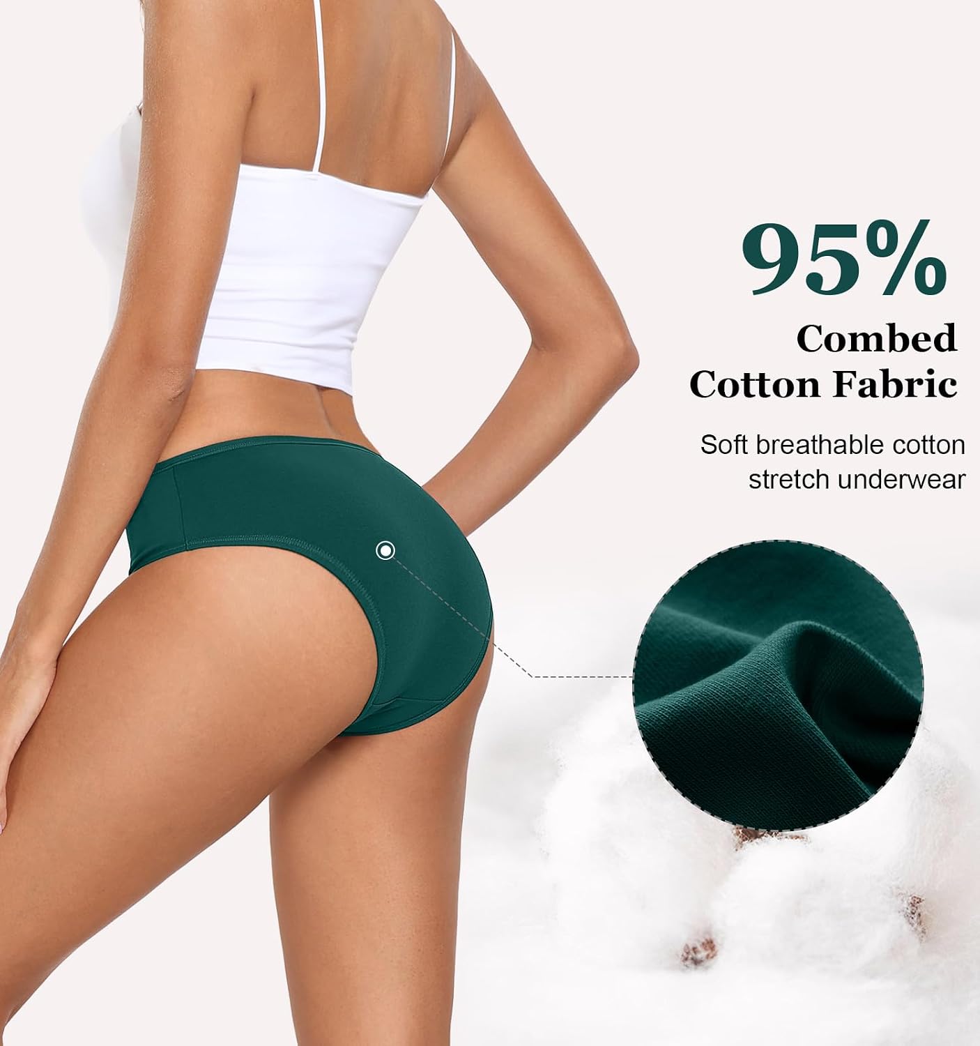 Detalle 2 de coskefy Hipster Cotton Briefs 6 Pack