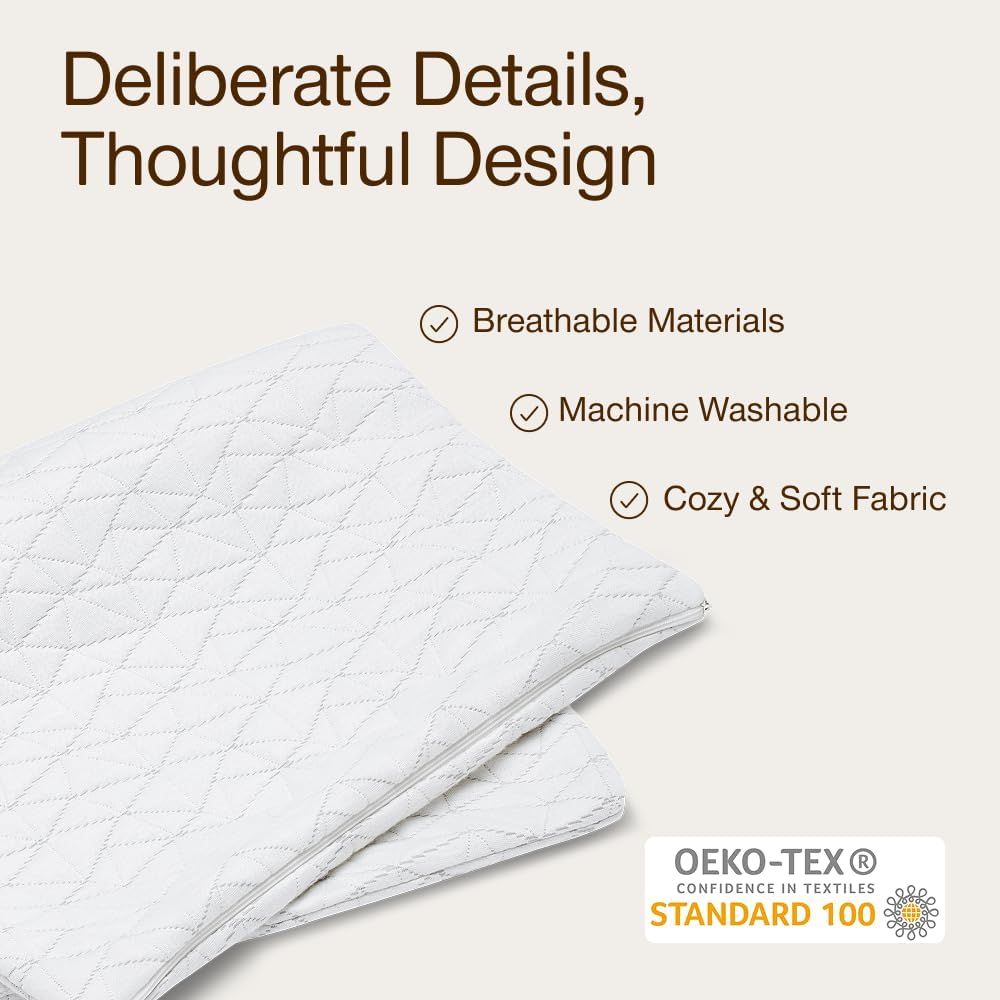 Detalle de Coop Home Goods Original Pillow Cover, King Size, Quilted Lulltra Fabric
