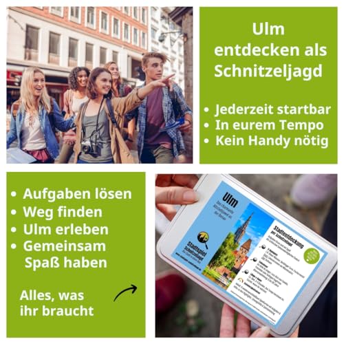 Detalle 2 de Stadtspiel Schnitzeljagd Ulm – Entdeckertour | Die Stadt in einer Box