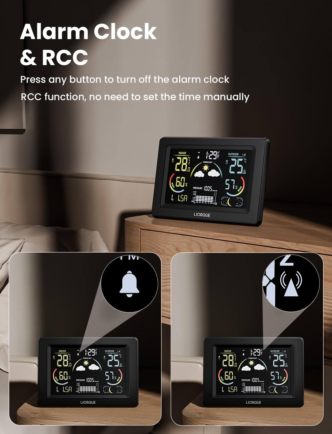 Thumbnail 6 de LIORQUE Weather Station with Outdoor Sensor