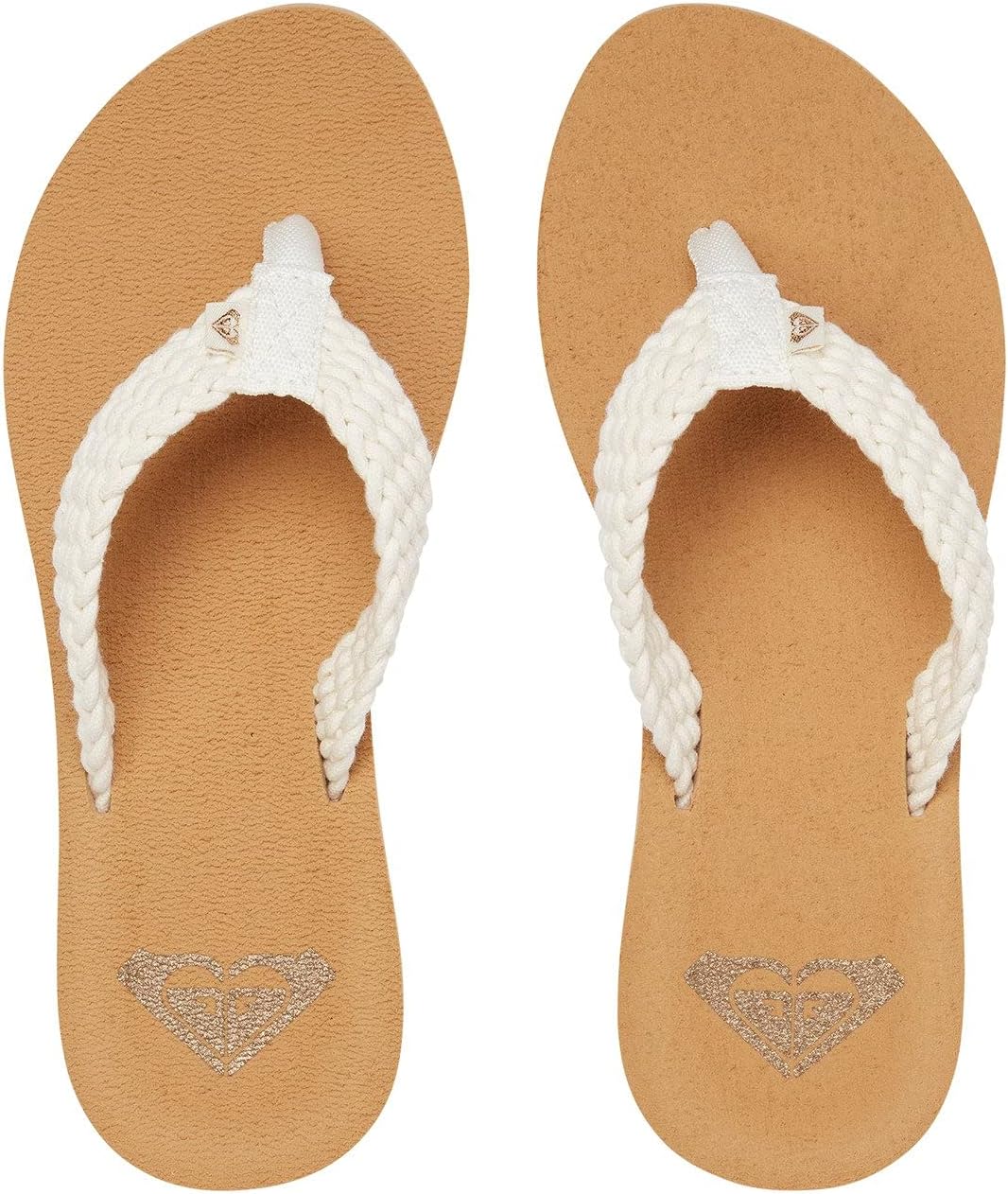 Detalle de Roxy ARJL100397 – Tongs Femme, design Heritage et confort en coton tressé