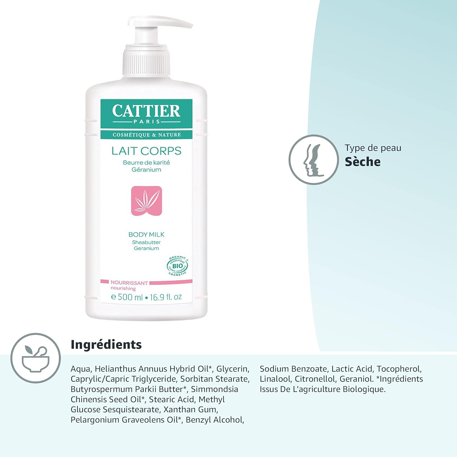 Detalle de Cattier Lait corps nourrissant 500 ml