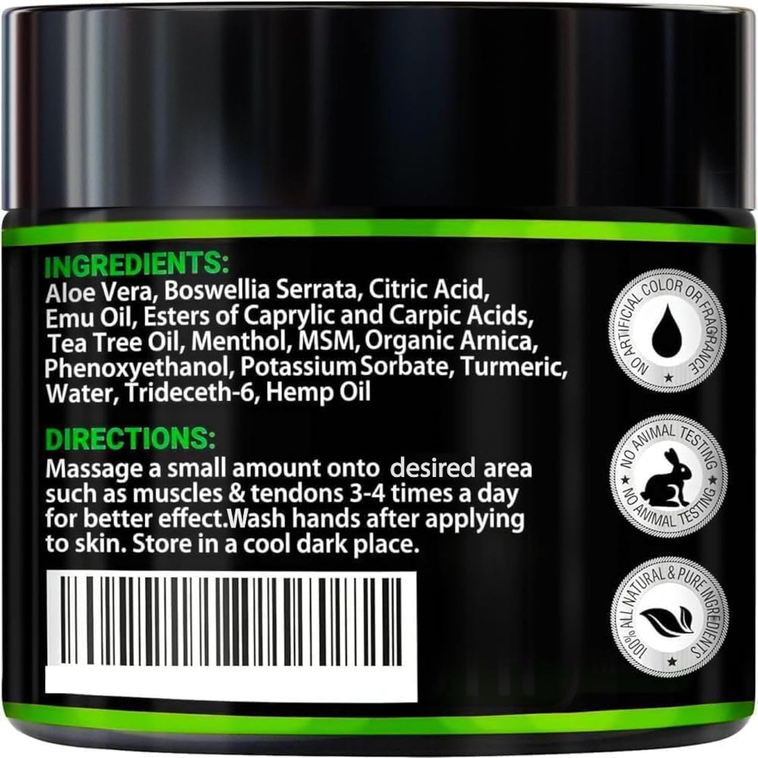 Detalle 2 de Hemp Cream - Maximum Strength with Natural Hemp Oil Extract Gel Rub