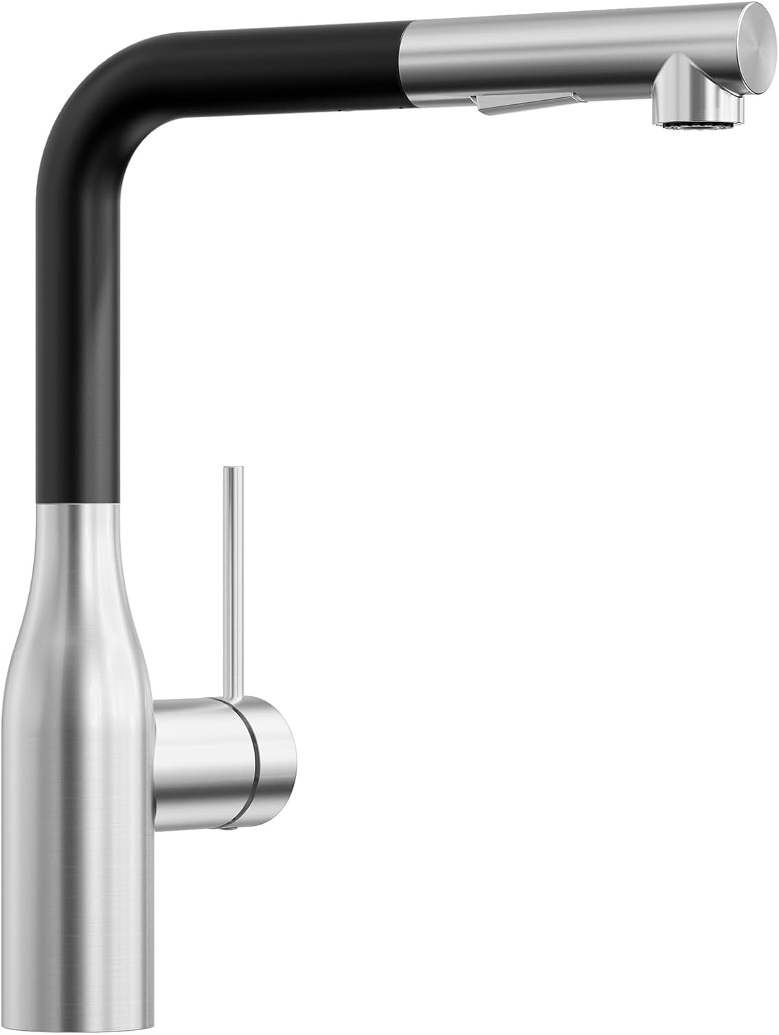 Detalle de CECIPA Rubinetto Cucina Estraibile da 40 cm in acciaio inox nero spazzolato con doccetta 360°