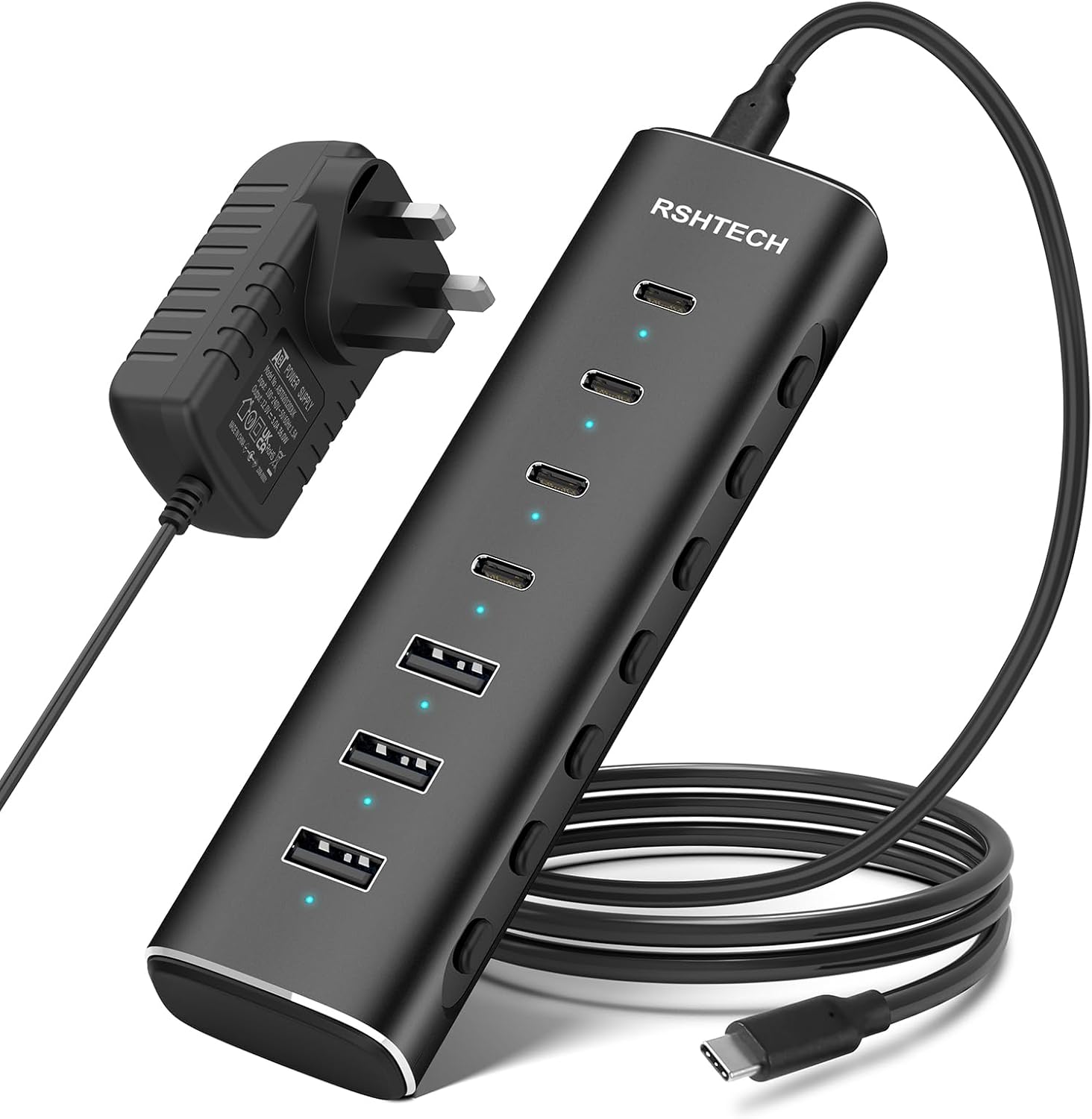 Detalle de RSHTECH 36W Powered USB-C Hub 10Gbps