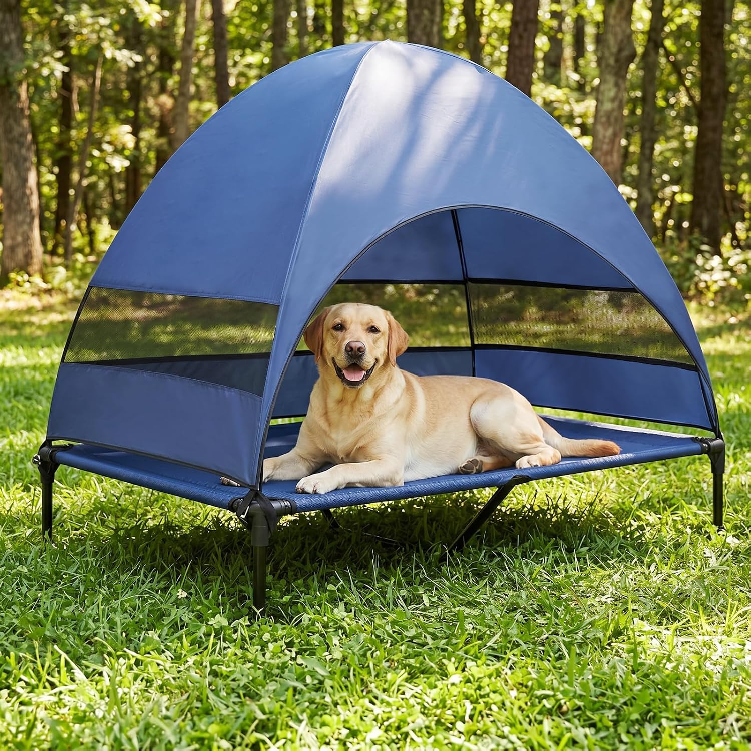 Thumbnail 6 de Snagle Paw Large Dog Bed With Canopy: Raised Outdoor Dog Cot for Large Breeds