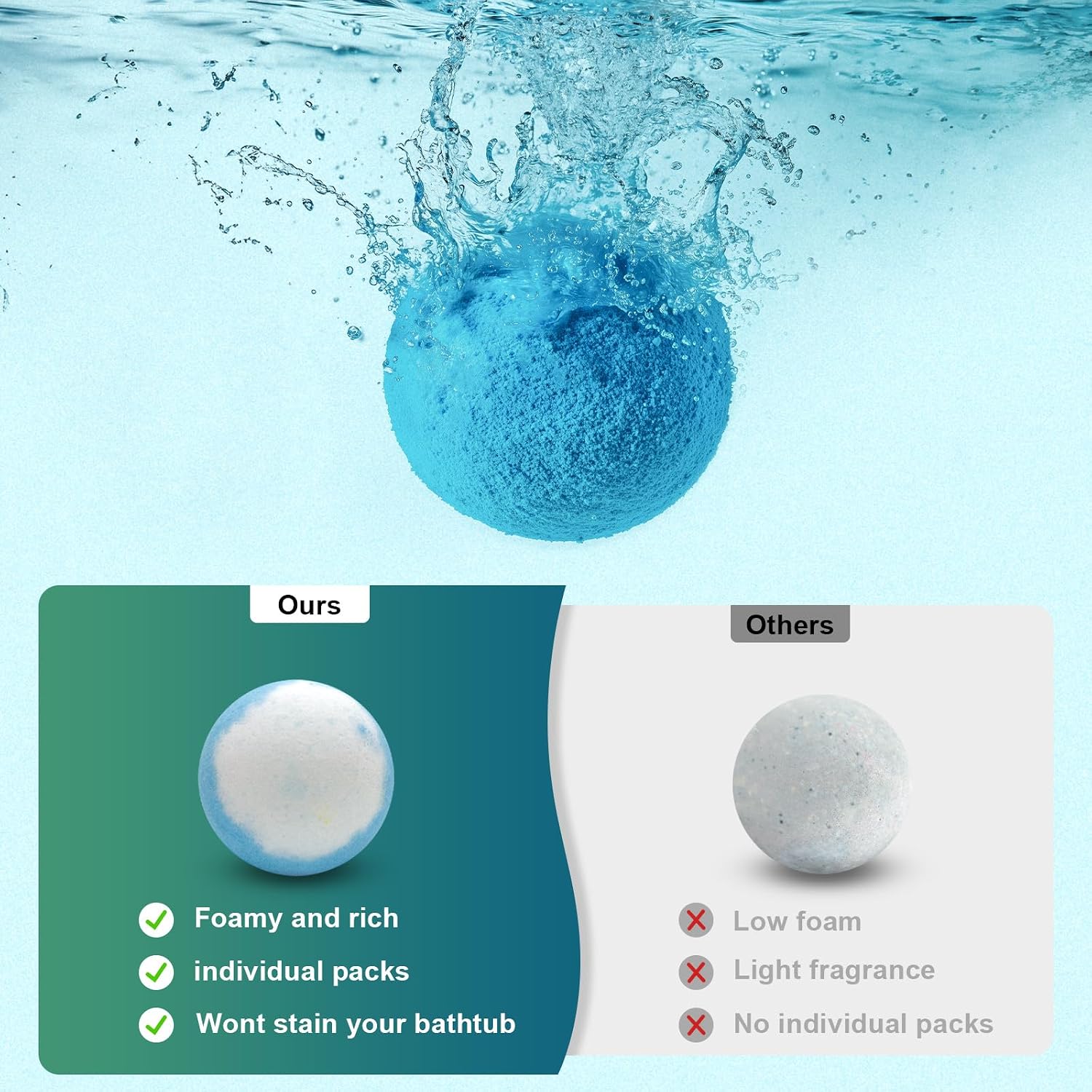 Thumbnail 4 de HAISHAN SHOWER 12-Pack Bath Bombs with Shea Butter and 12 Scents