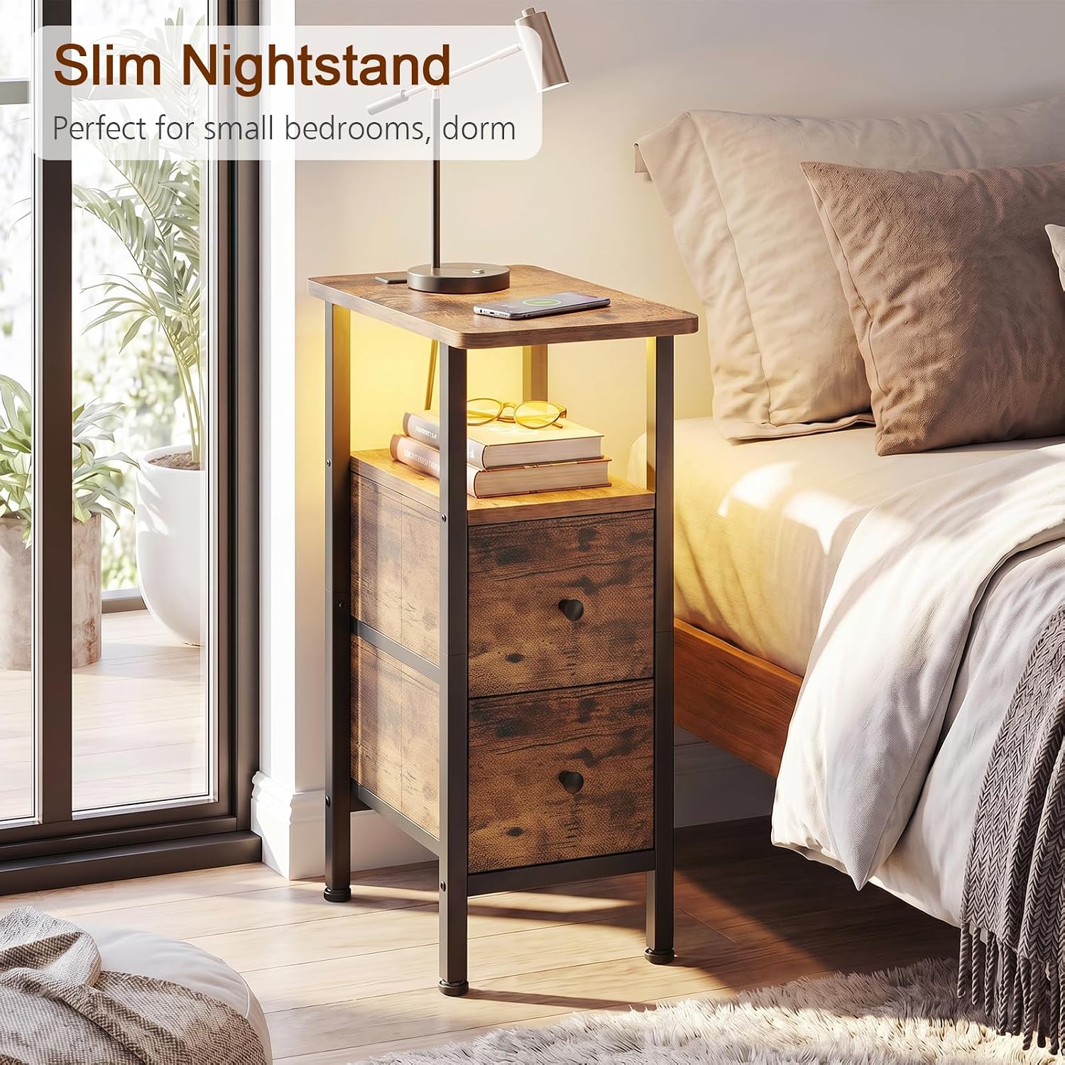 Thumbnail 6 de LOAKEKEL Narrow End Table, 15.75 x 7.87 x 23.22 in.