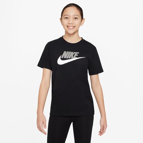 Detalle 2 de Nike Futura Hbr T-Shirt per Bambini Black 158 — Comfort e stile per le avventure quotidiane