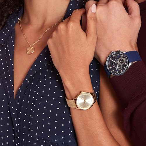 Detalle de Tommy Hilfiger Reloj Analógico de Mujer con Correa de Malla Dorada (1782286)